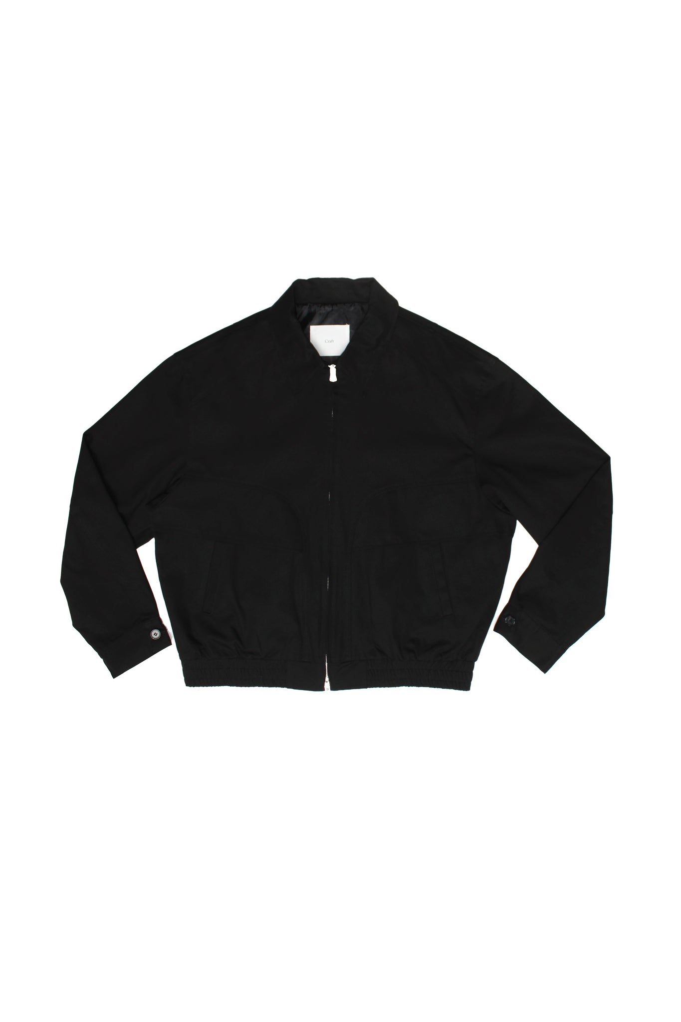 Curved Blouson Jacket in Black