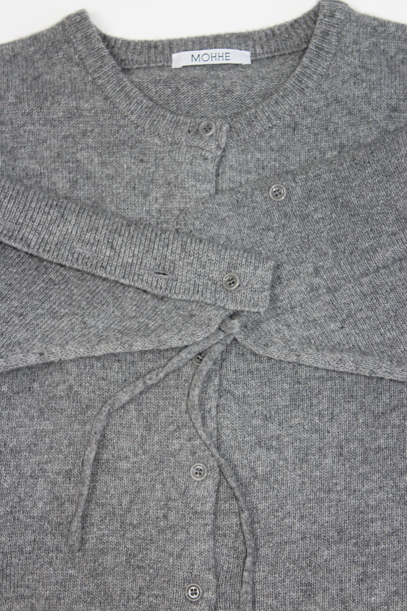 Moh Rounded Cardigan in Grey