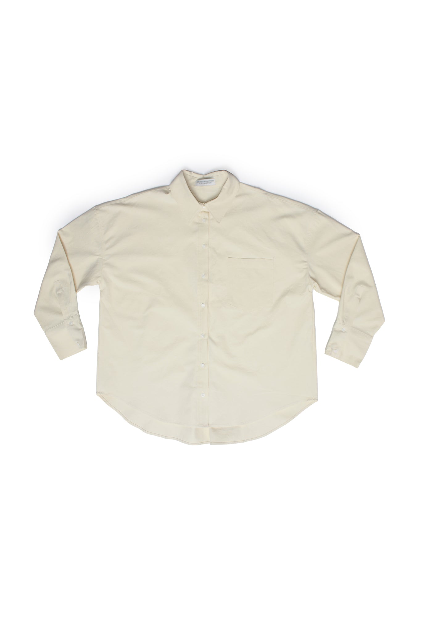 Heavy Cotton Button Up Shirt w/ Wrap in Off White