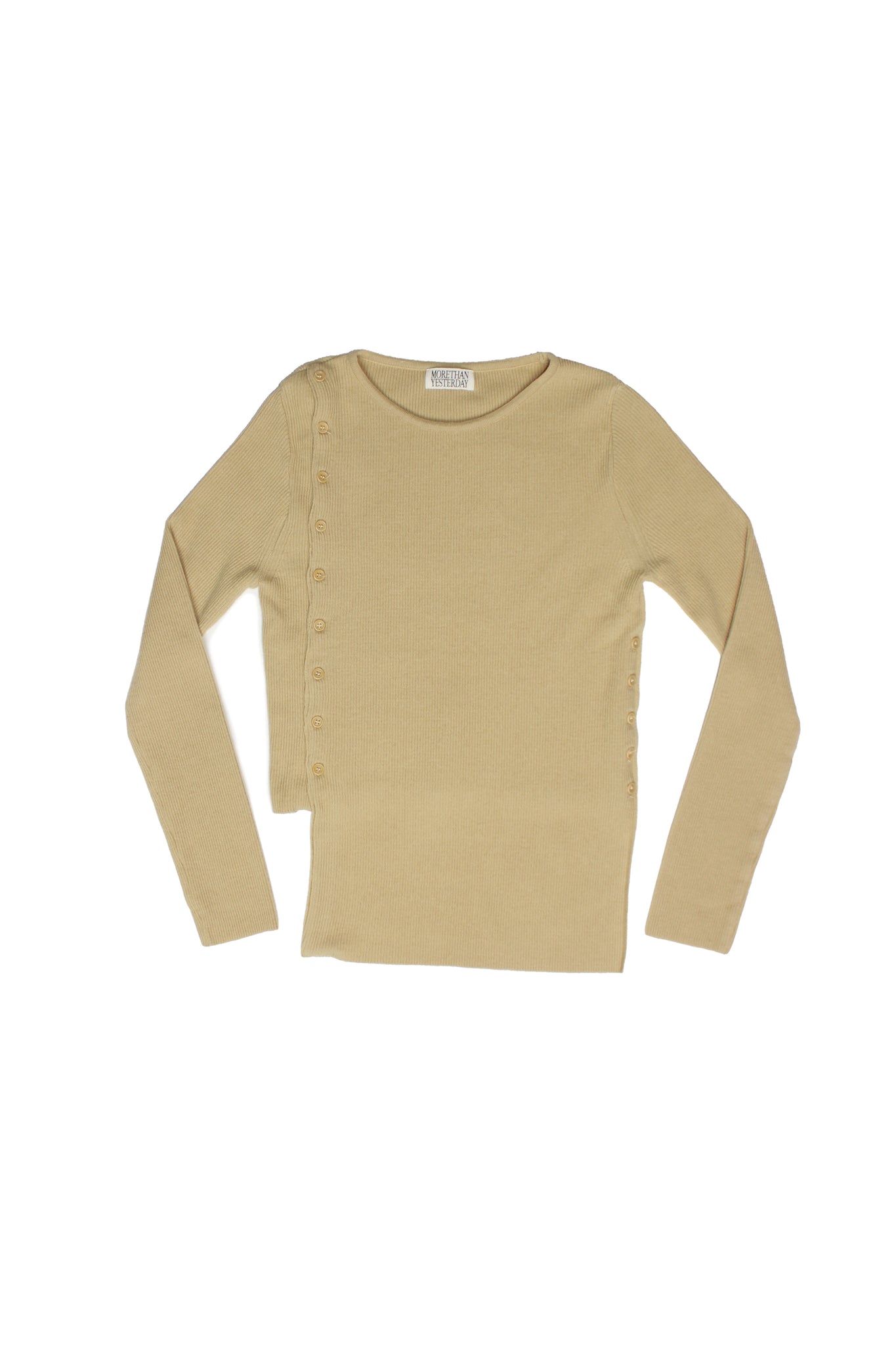 Unbalance Button detail Sweater in Mustard