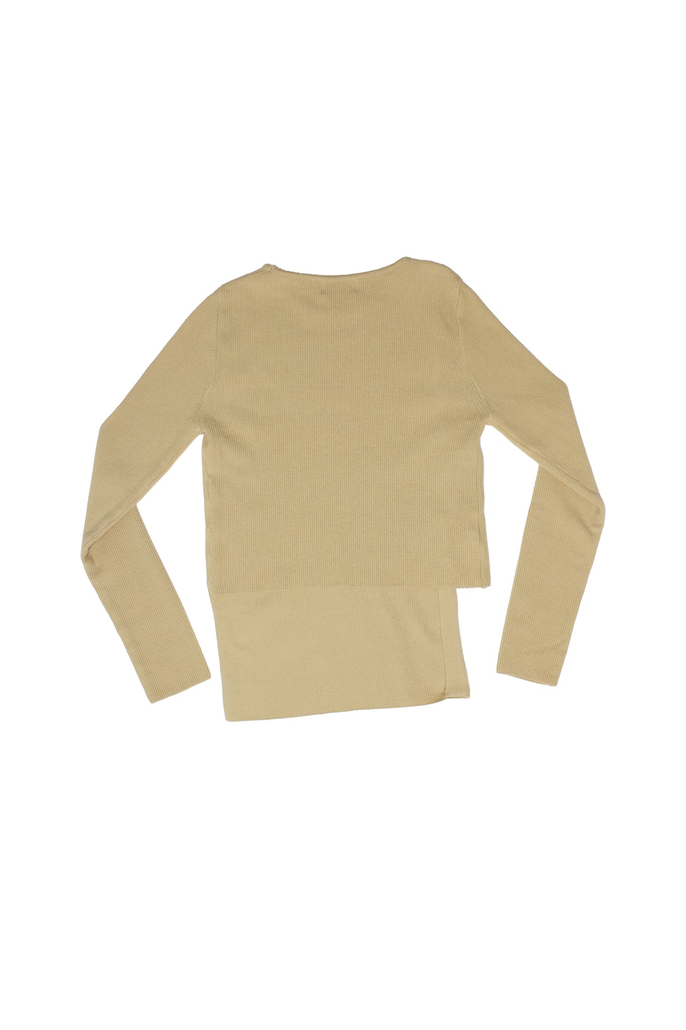 Unbalance Button detail Sweater in Mustard