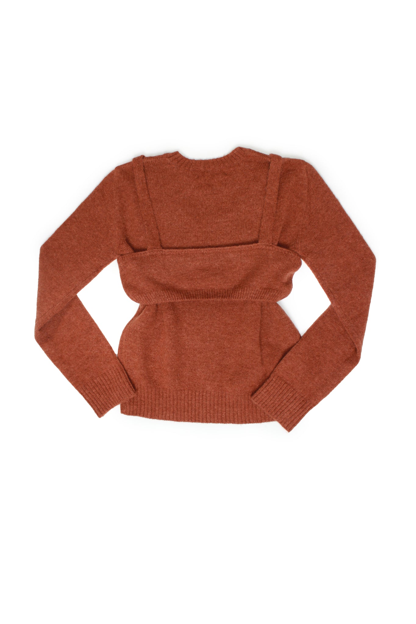 ACME bustier Layered Sweater in Brick