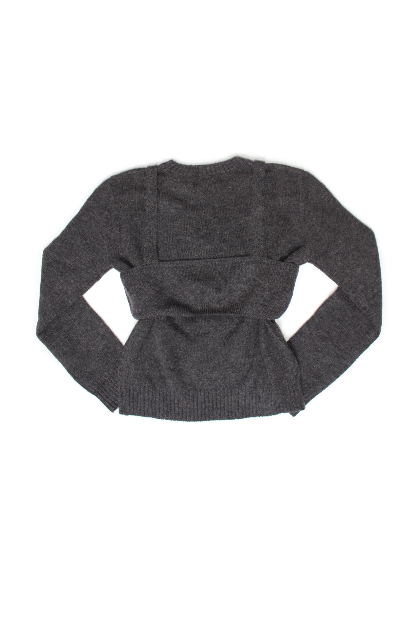 ACME bustier Layered Sweater in Charcoal