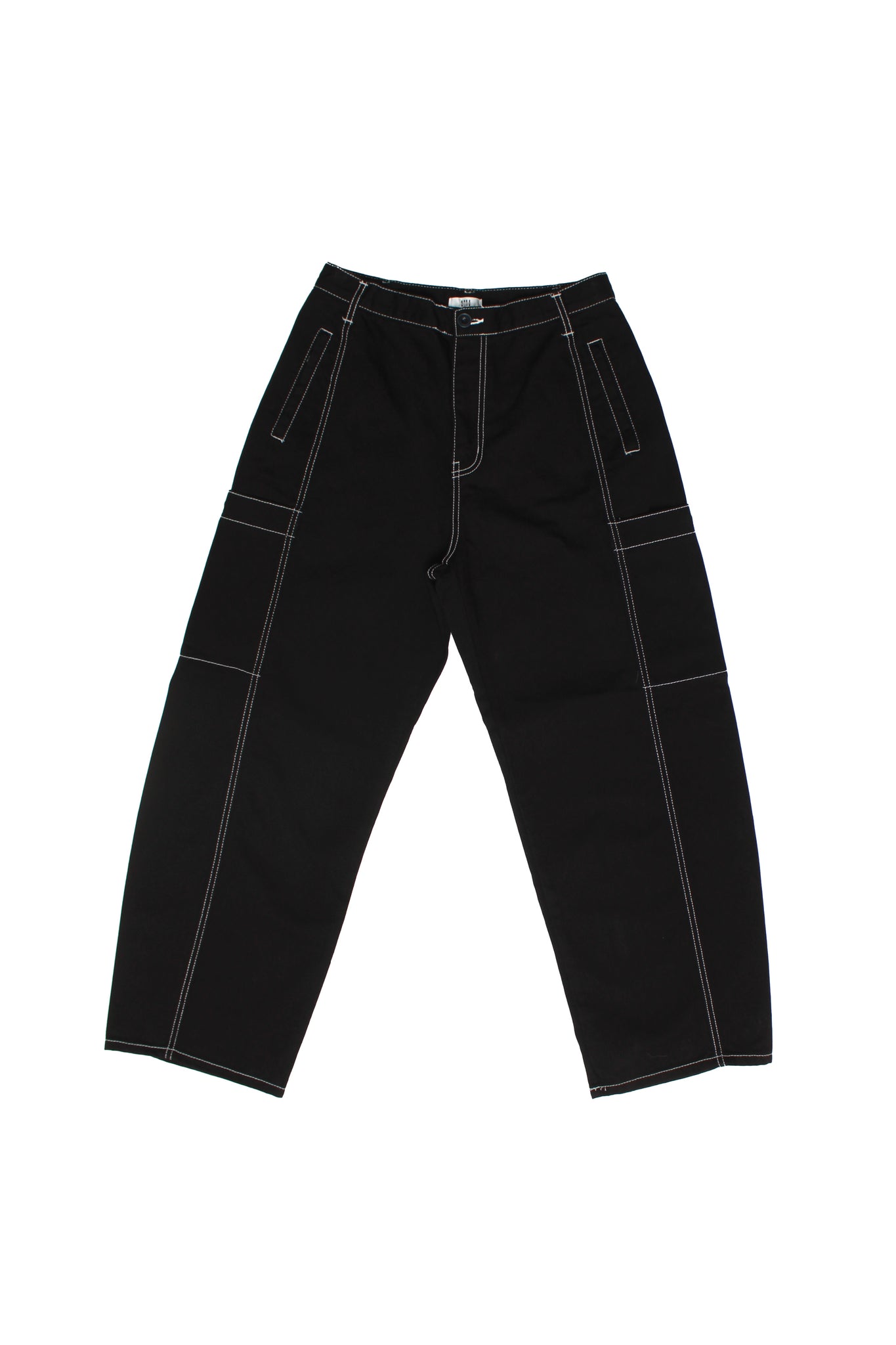 Stitch Cargo Pants In Black