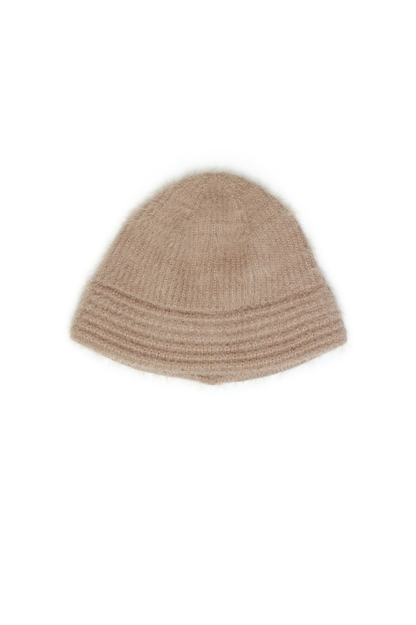 Fuzzy Bucket Hat in Beige