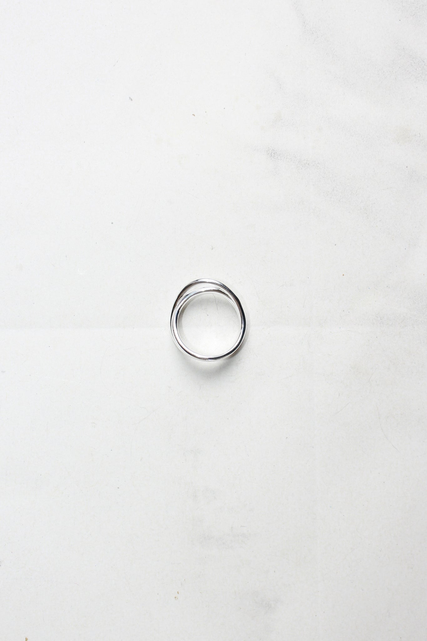 Three Line Wavy Ring in Silver