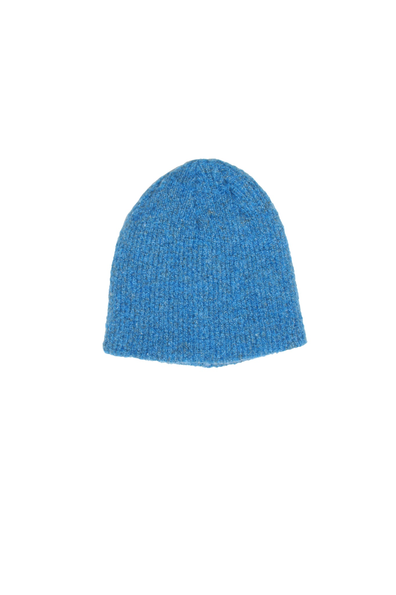 Boucle Knit Beanie in Blue