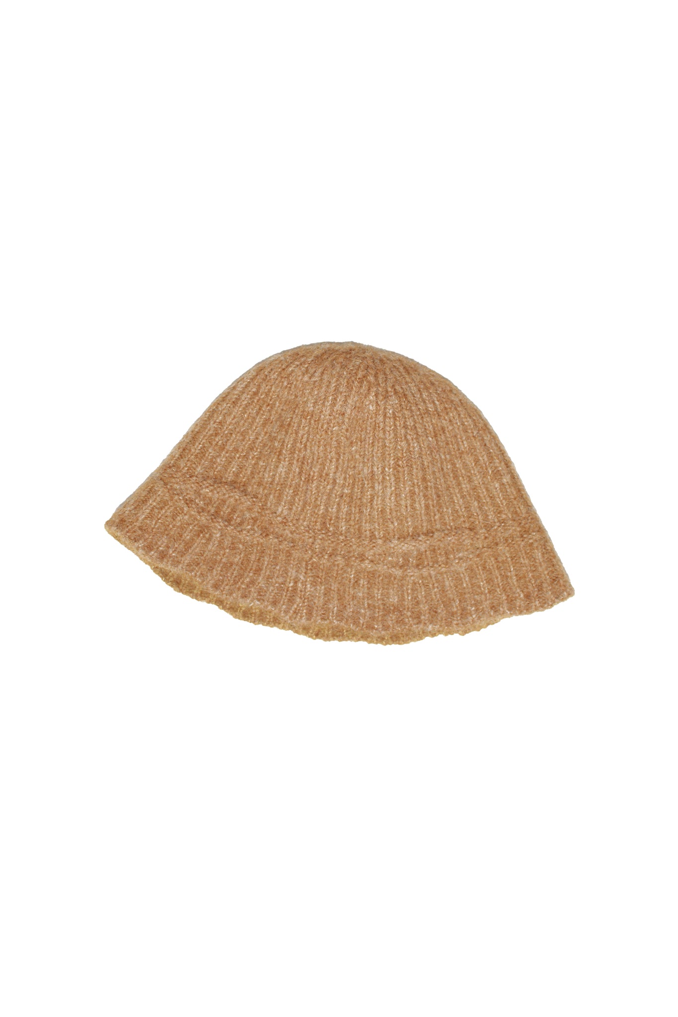 Ribbed Knit Bucket Hat in Khaki