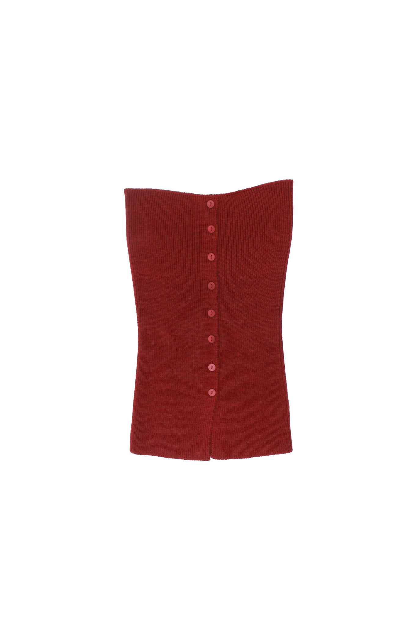 Rose corsage Wool Bustier in burgundy