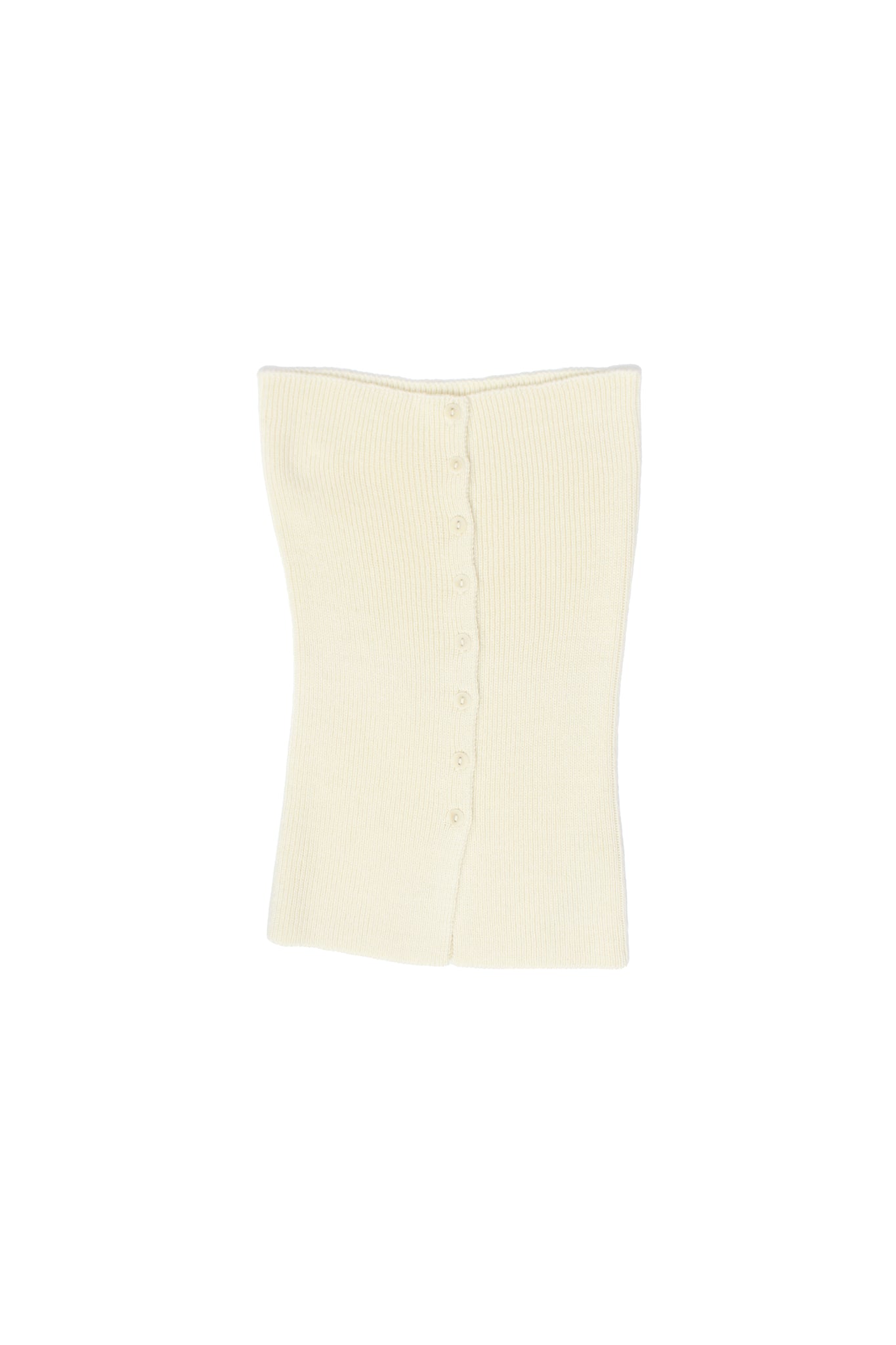 Rose corsage Wool Bustier in Cream