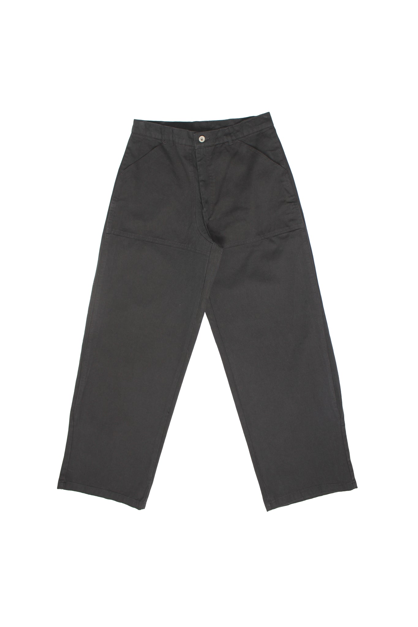 Nell Side Cotton Pants in Charcoal