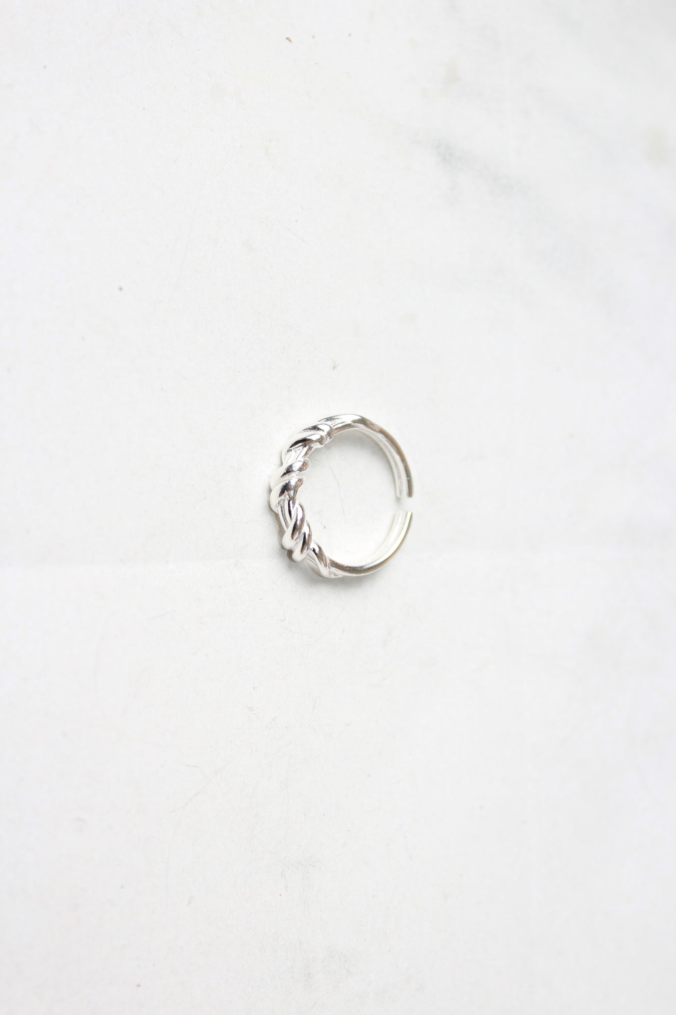 Twist Warp Ring in Silver