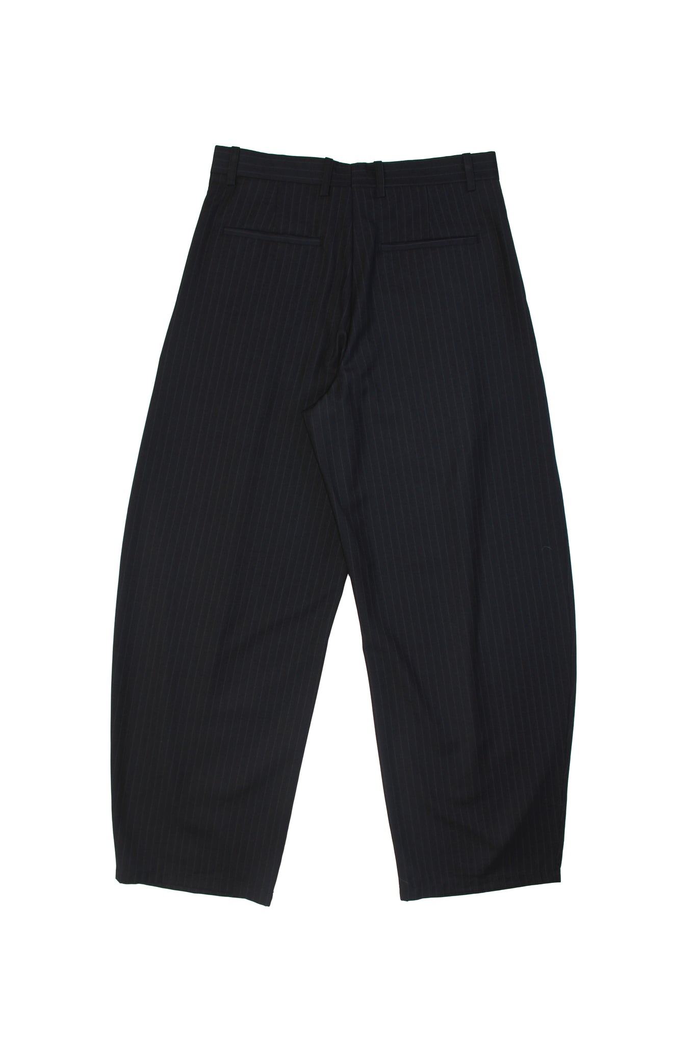 Jenna Pin Stripe Pin-Tuck Trouser in Navy