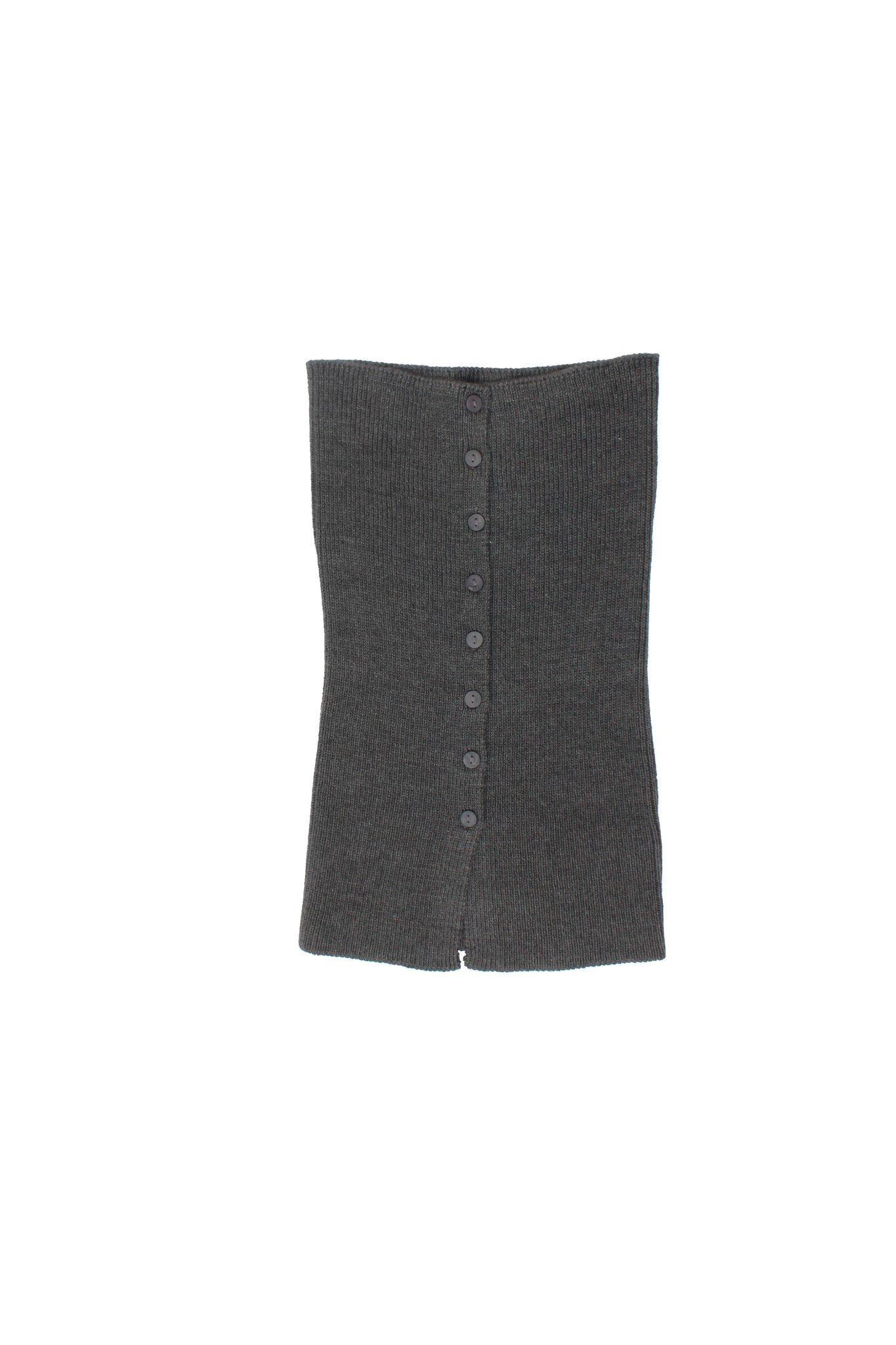 Rose corsage Wool Bustier in Charcoal