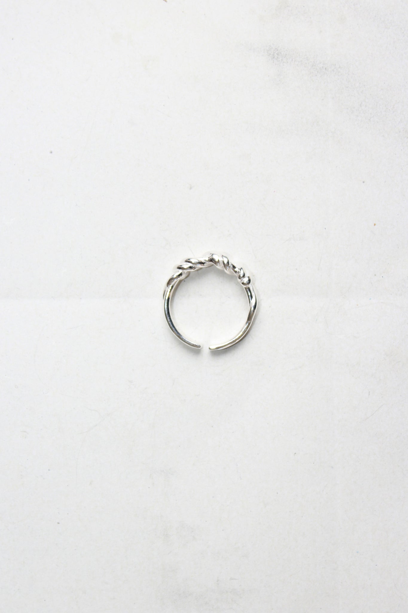 Twist Warp Ring in Silver