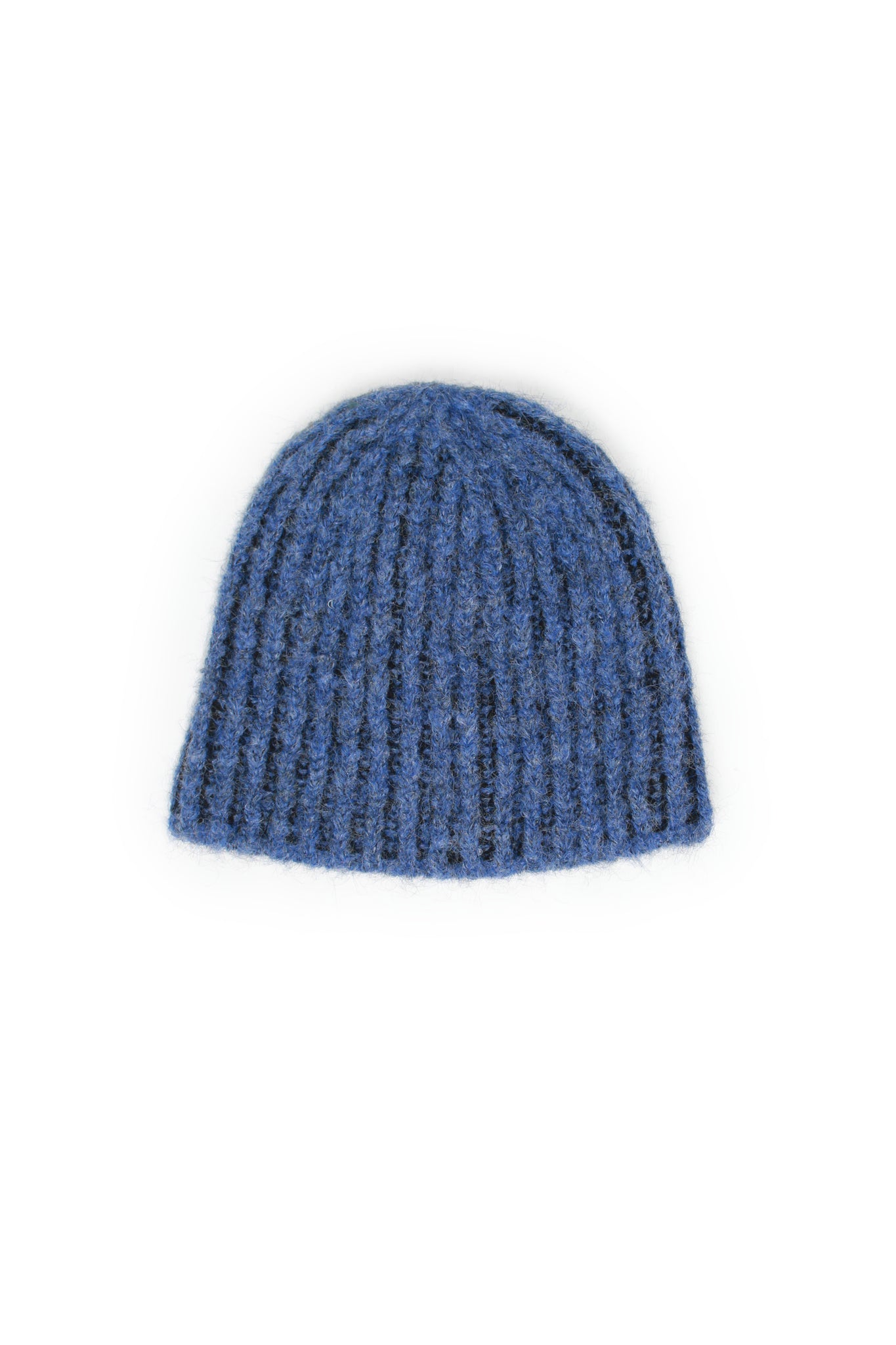 Mixed Stripe Knit Beanie in Blue