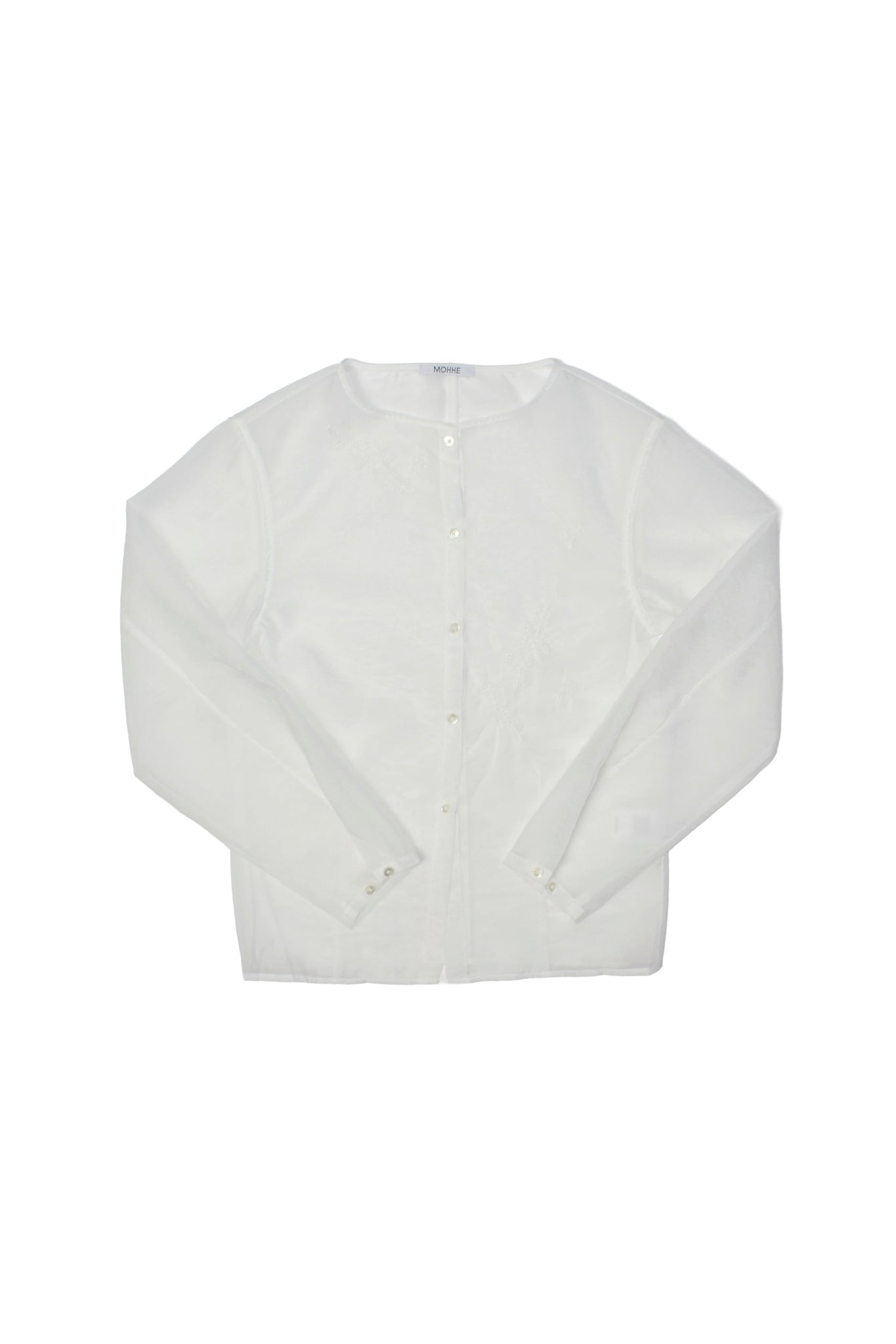 Flower Sheer Botton Up Top