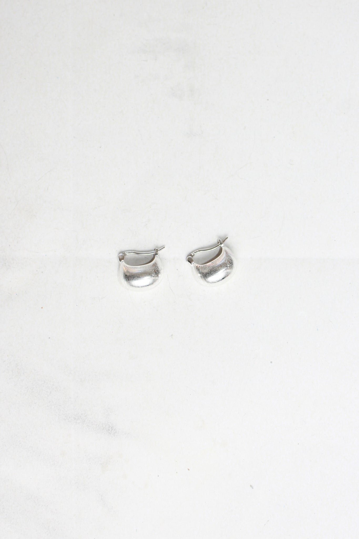 Line Shell Earring in Silver