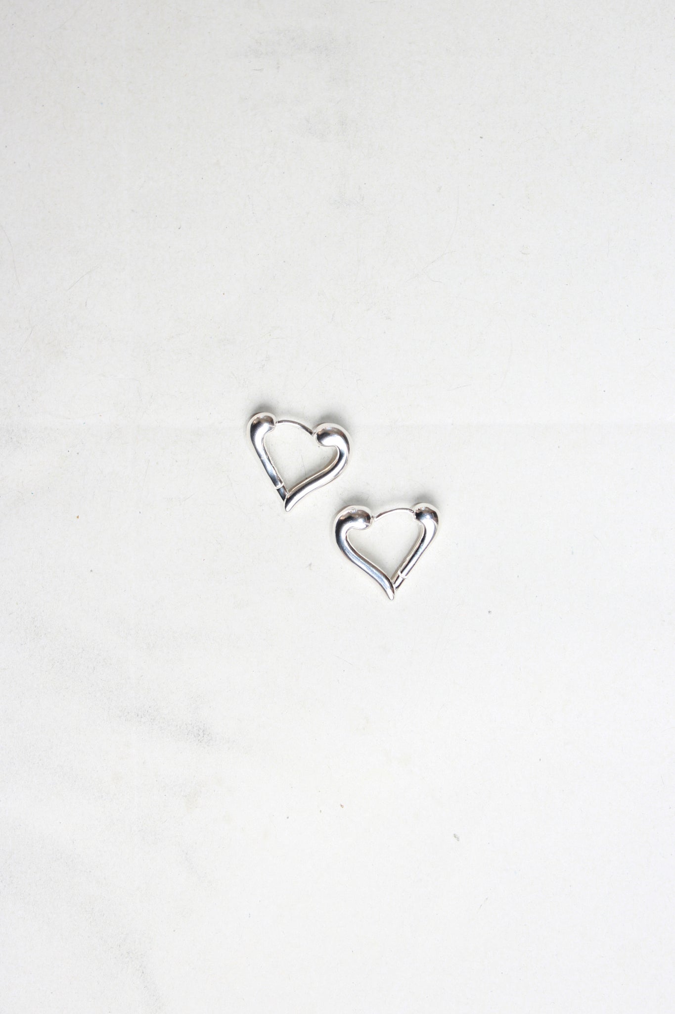 Heart One Touch Earring in Silver