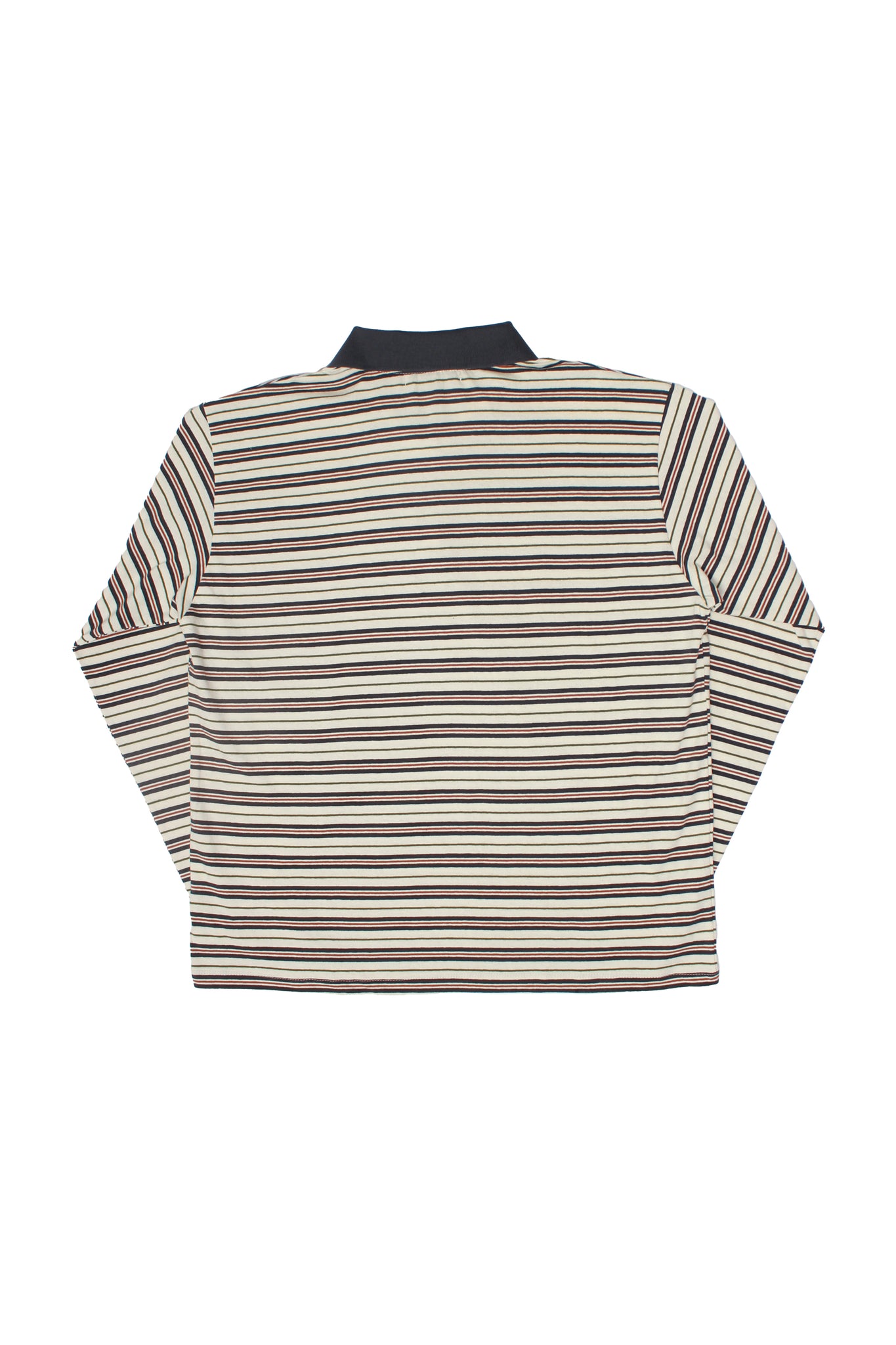 Contrast Collar Stripe T-Shirt in Navy