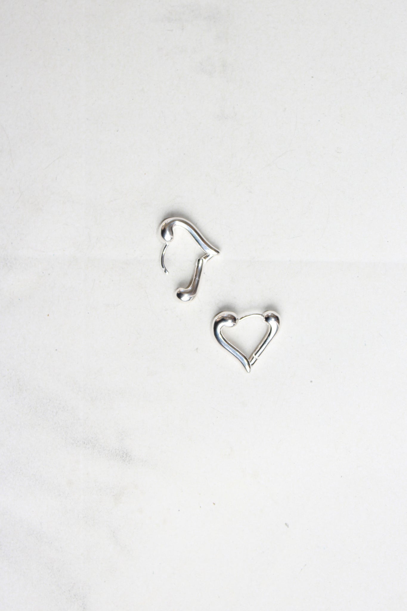 Heart One Touch Earring in Silver