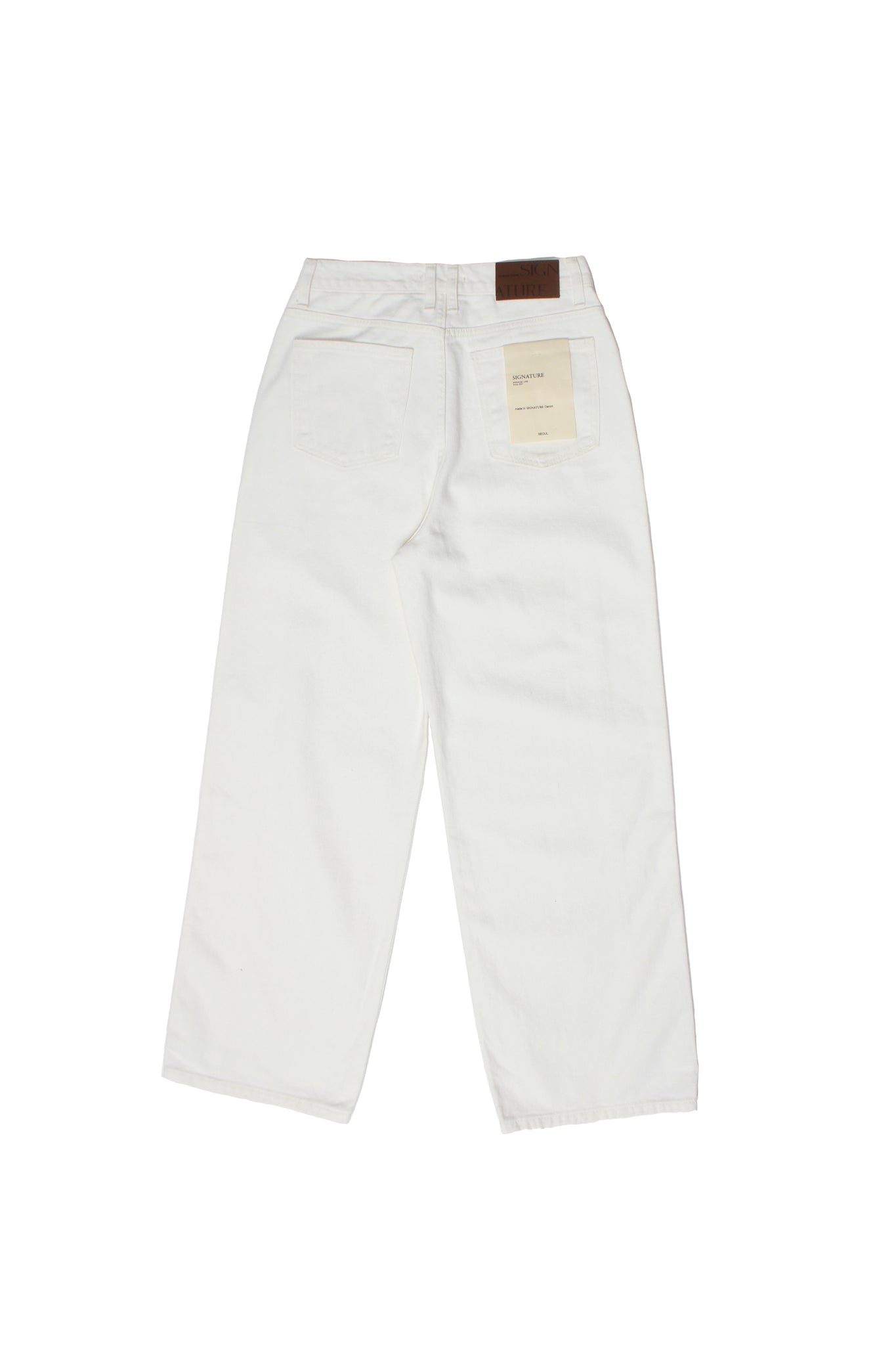 Side Line Denim Pants in White