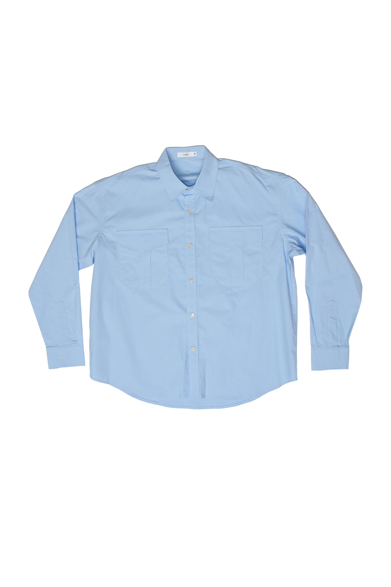 Flat Two Pocket Shirts in Sky blue