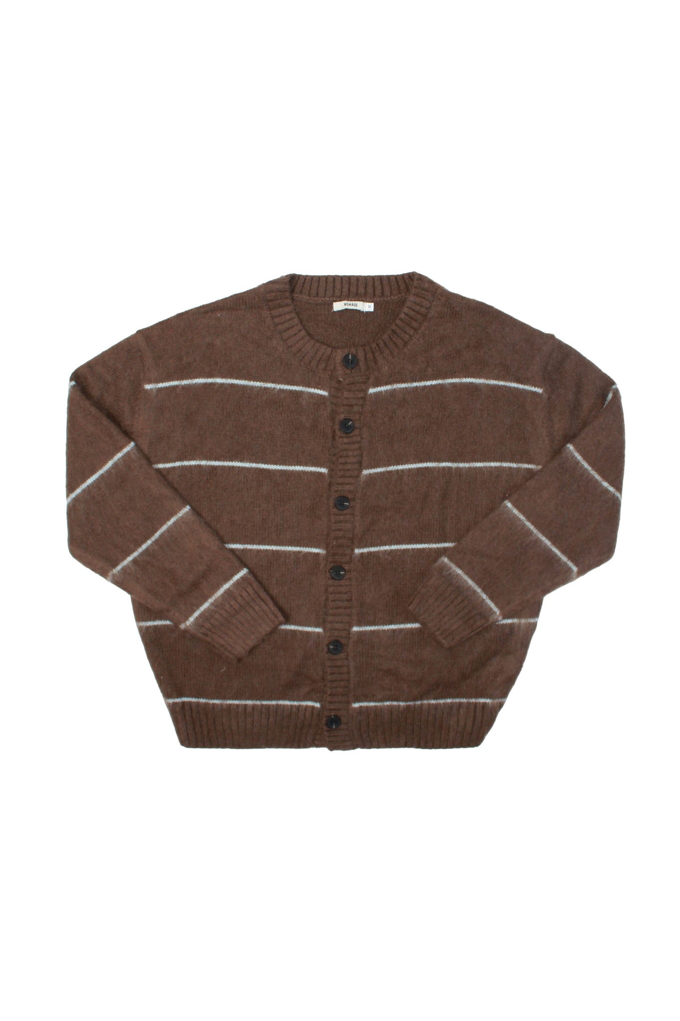 Lie Stripe Cardigan in Olive Brown