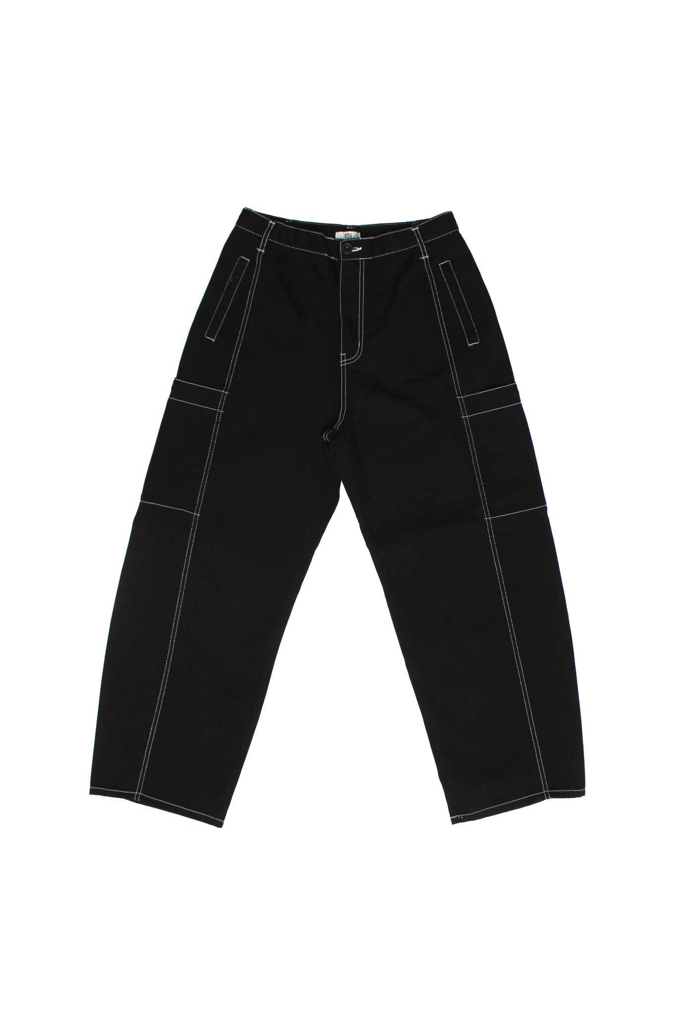 Stitch Cargo Pants In Black