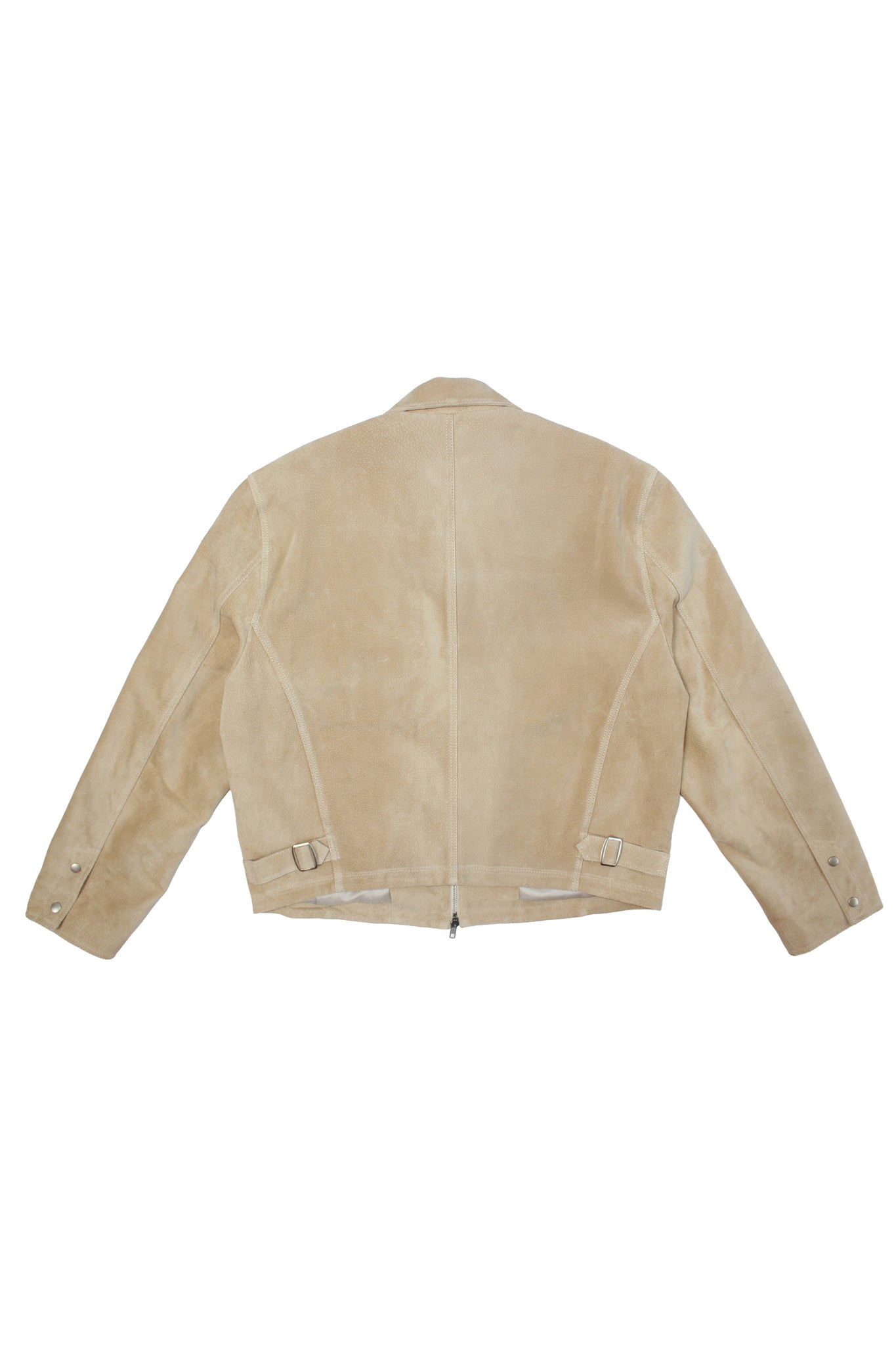 Tonny Semi Crop Real Suede Jacket in Beige