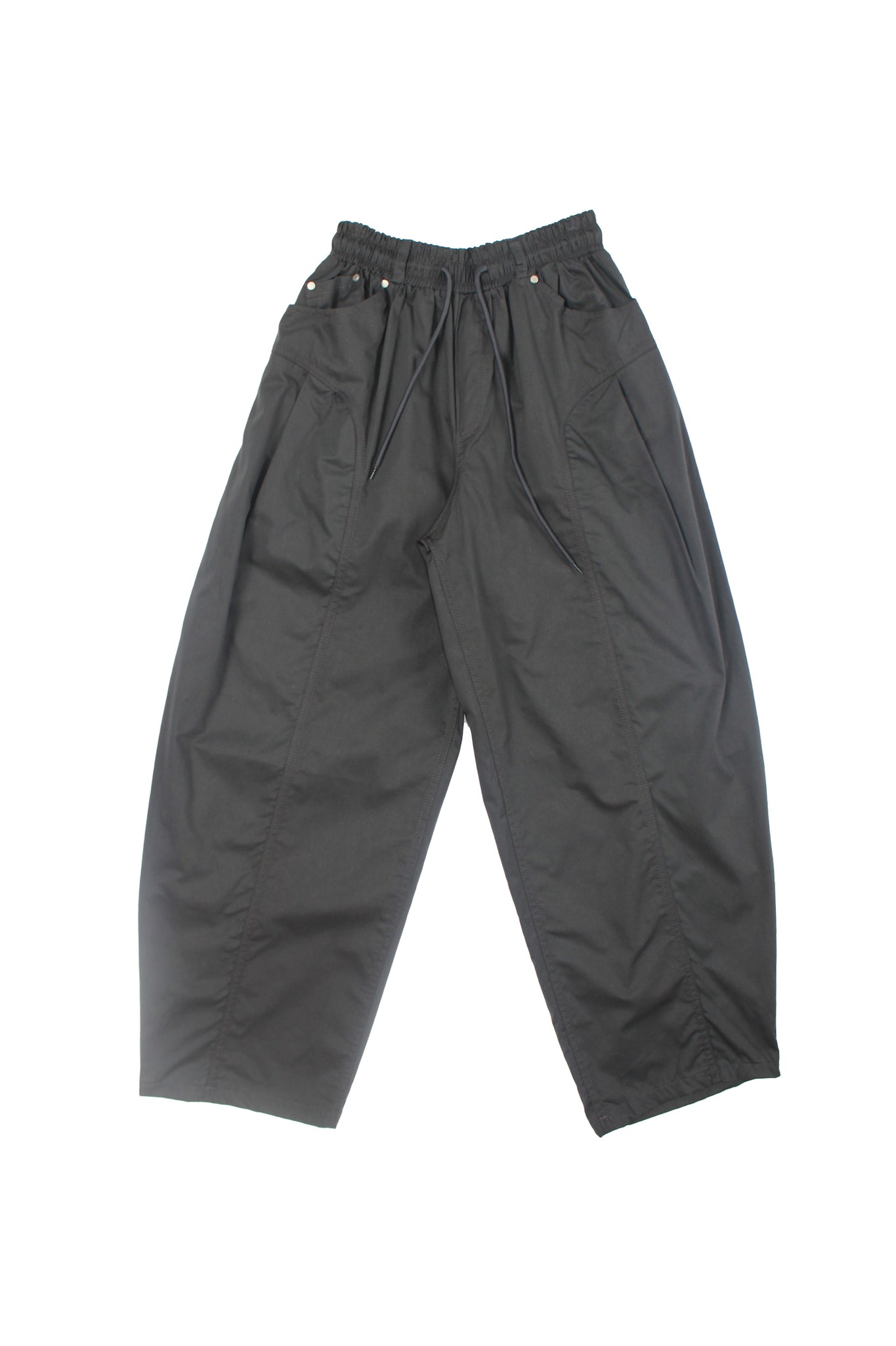 Settle Curved Barrel Leg Pant in Charcoal
