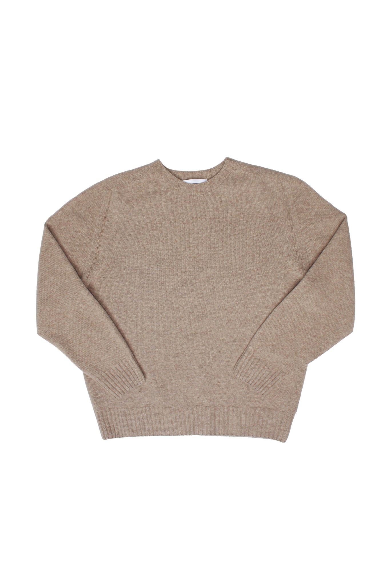 Whole garment Fine wool Sweater in Beige