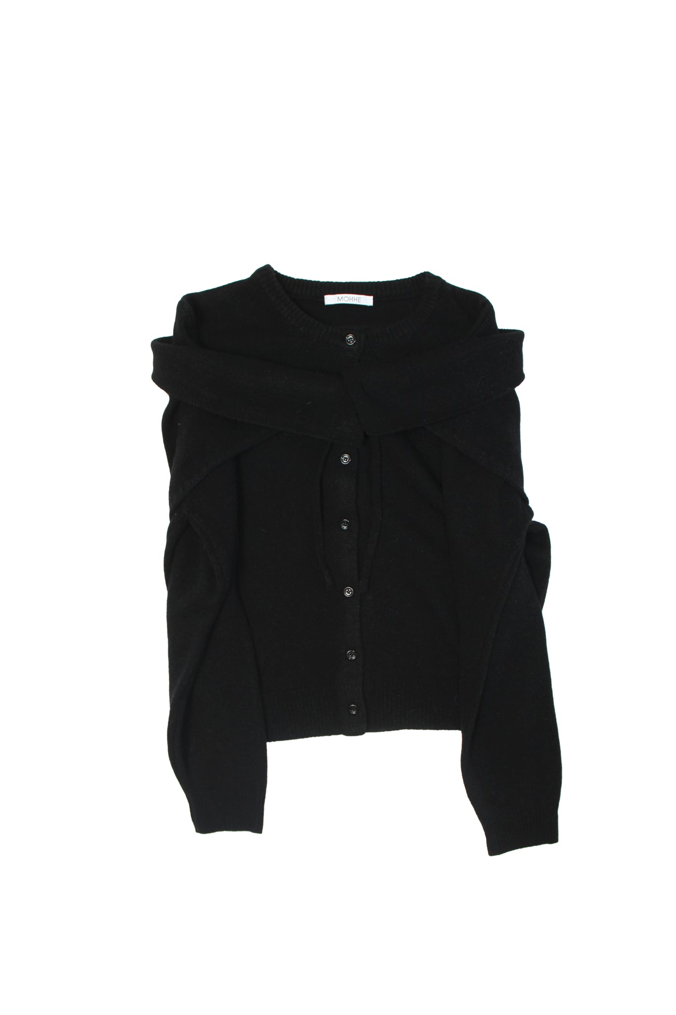Moh String Cape Scarf in Black