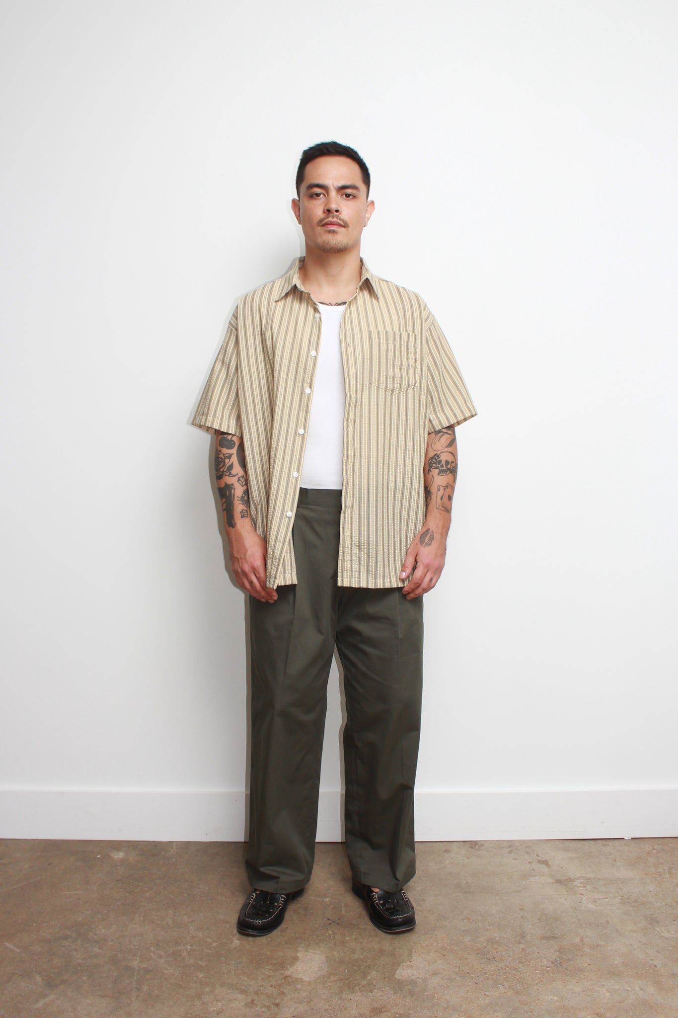 Moore Bizo Summer Pants in Olive