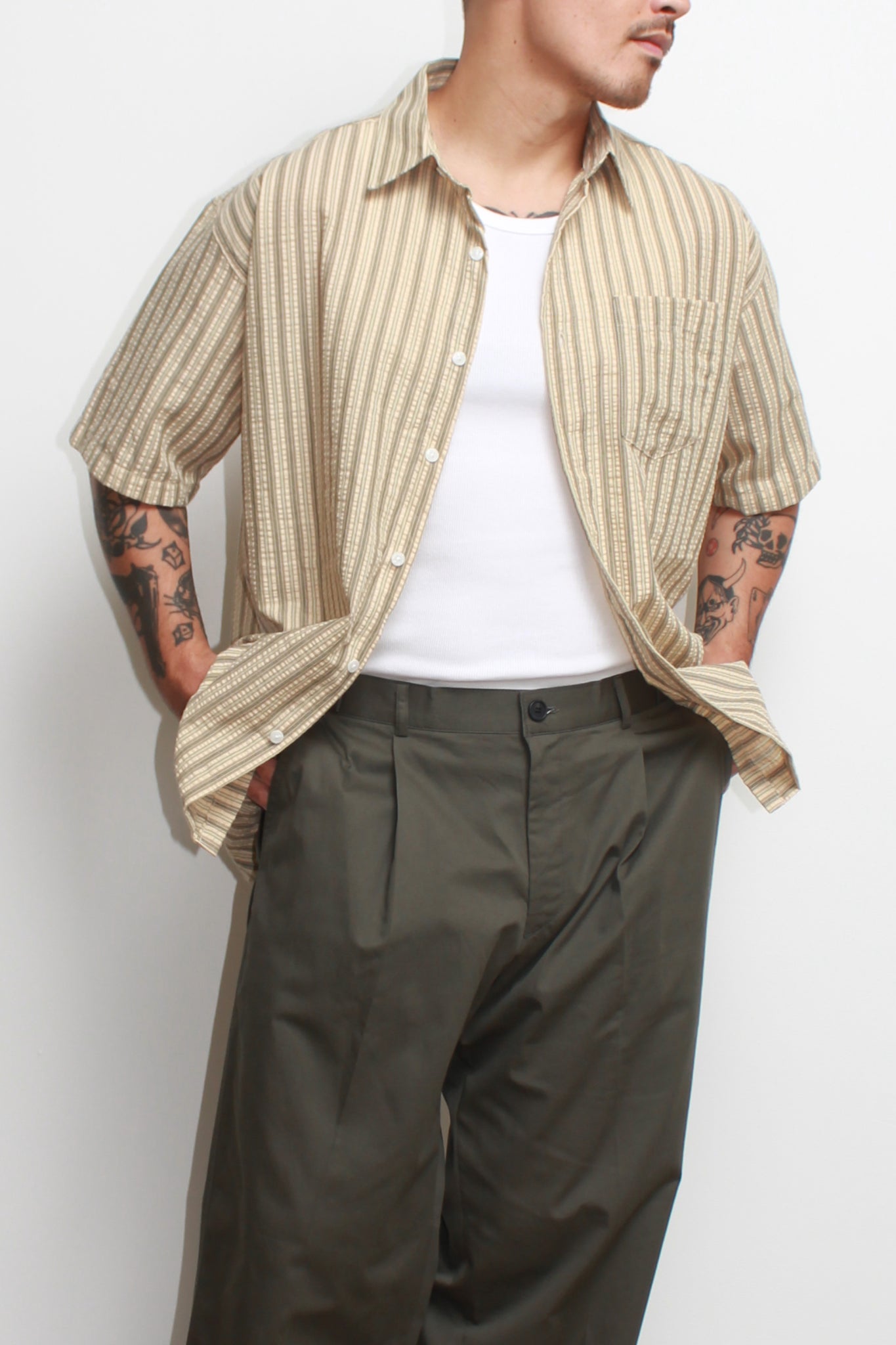 Moore Bizo Summer Pants in Olive