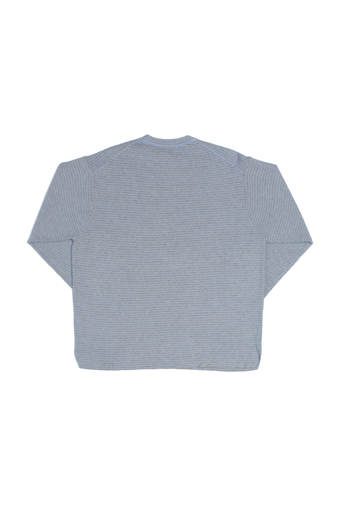 Mento Stripe Knit Top in Blue Grey