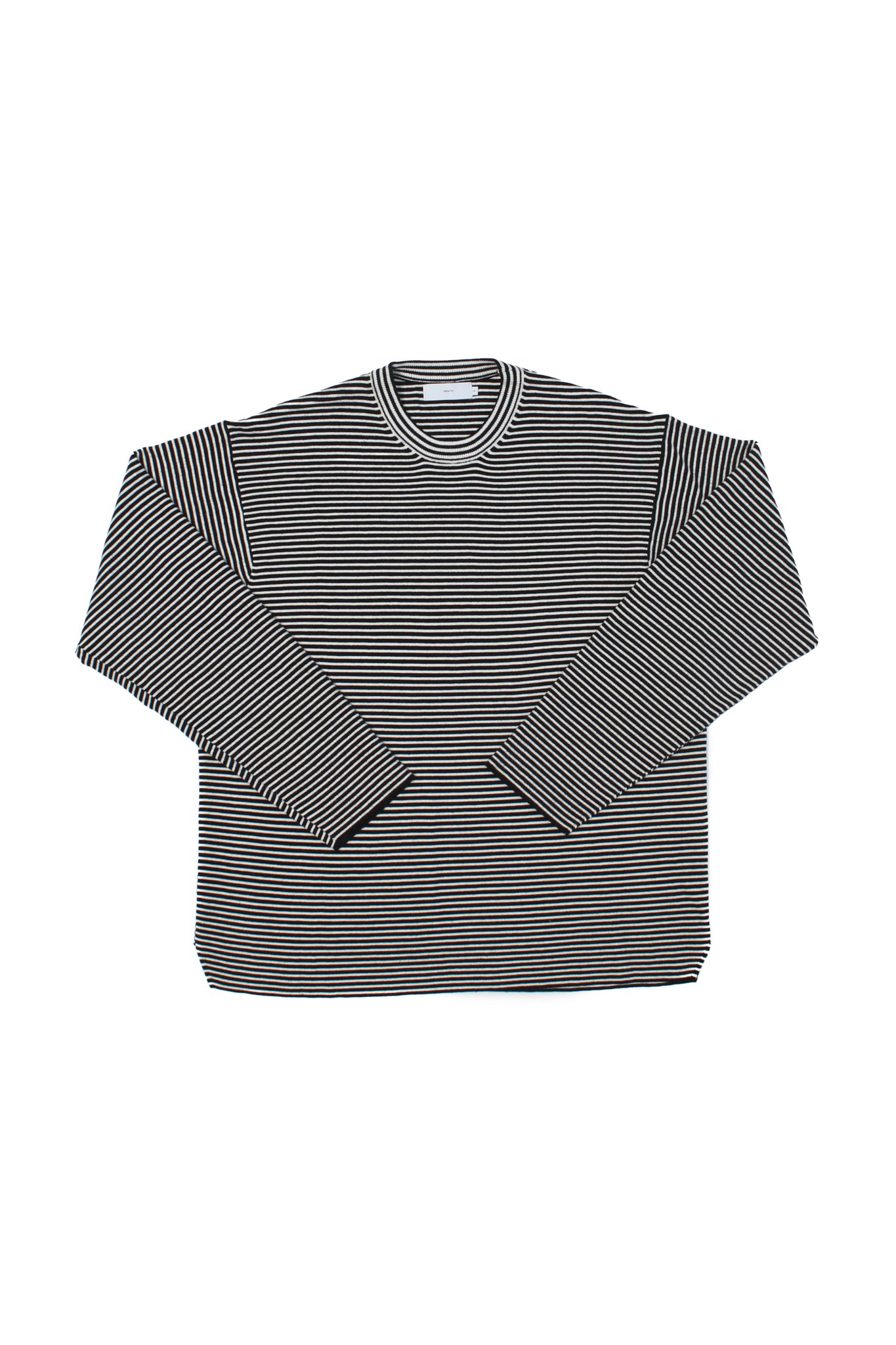 Mento Stripe Knit Top in Black