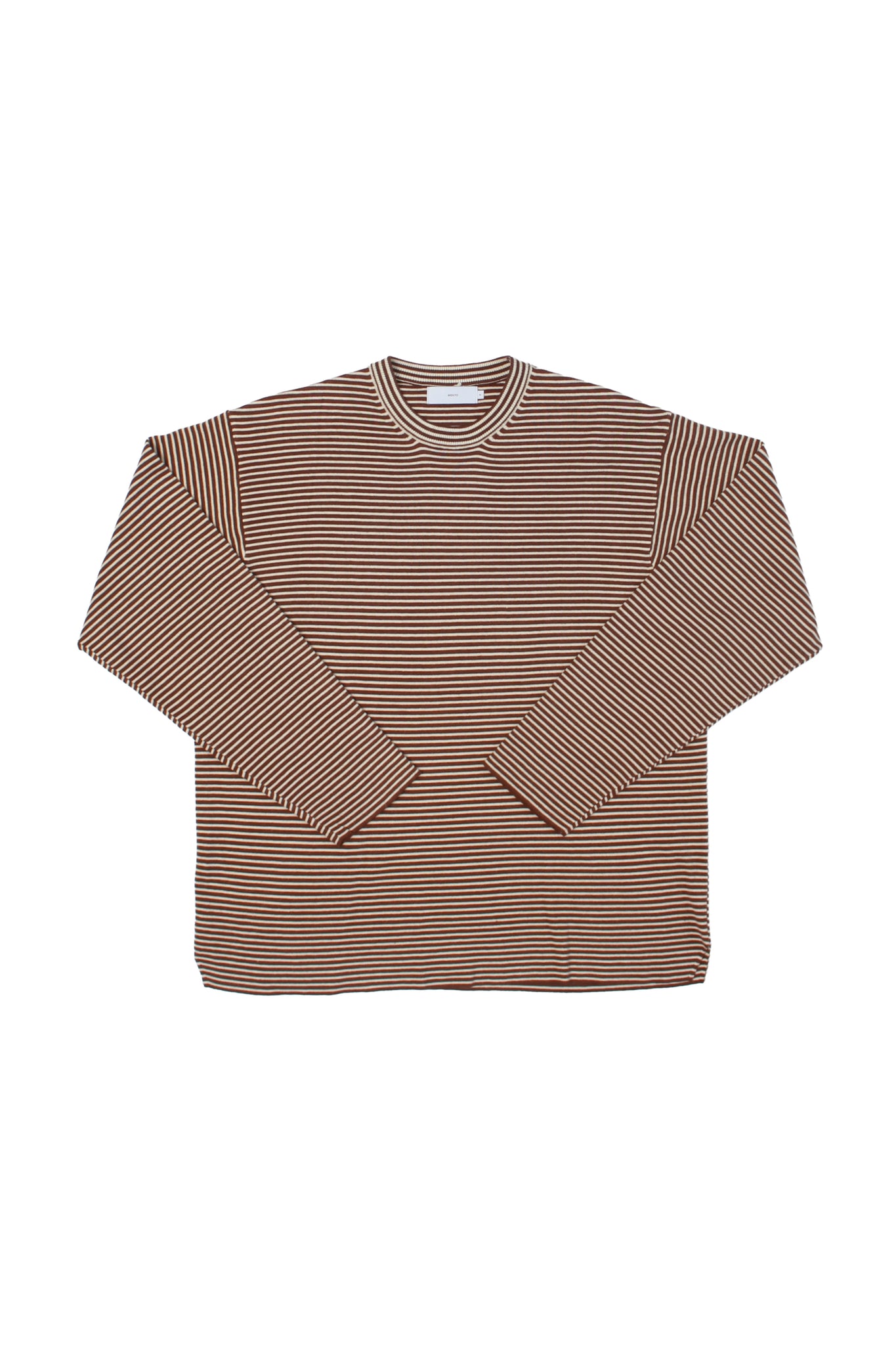 Mento Stripe Knit Top in Brick