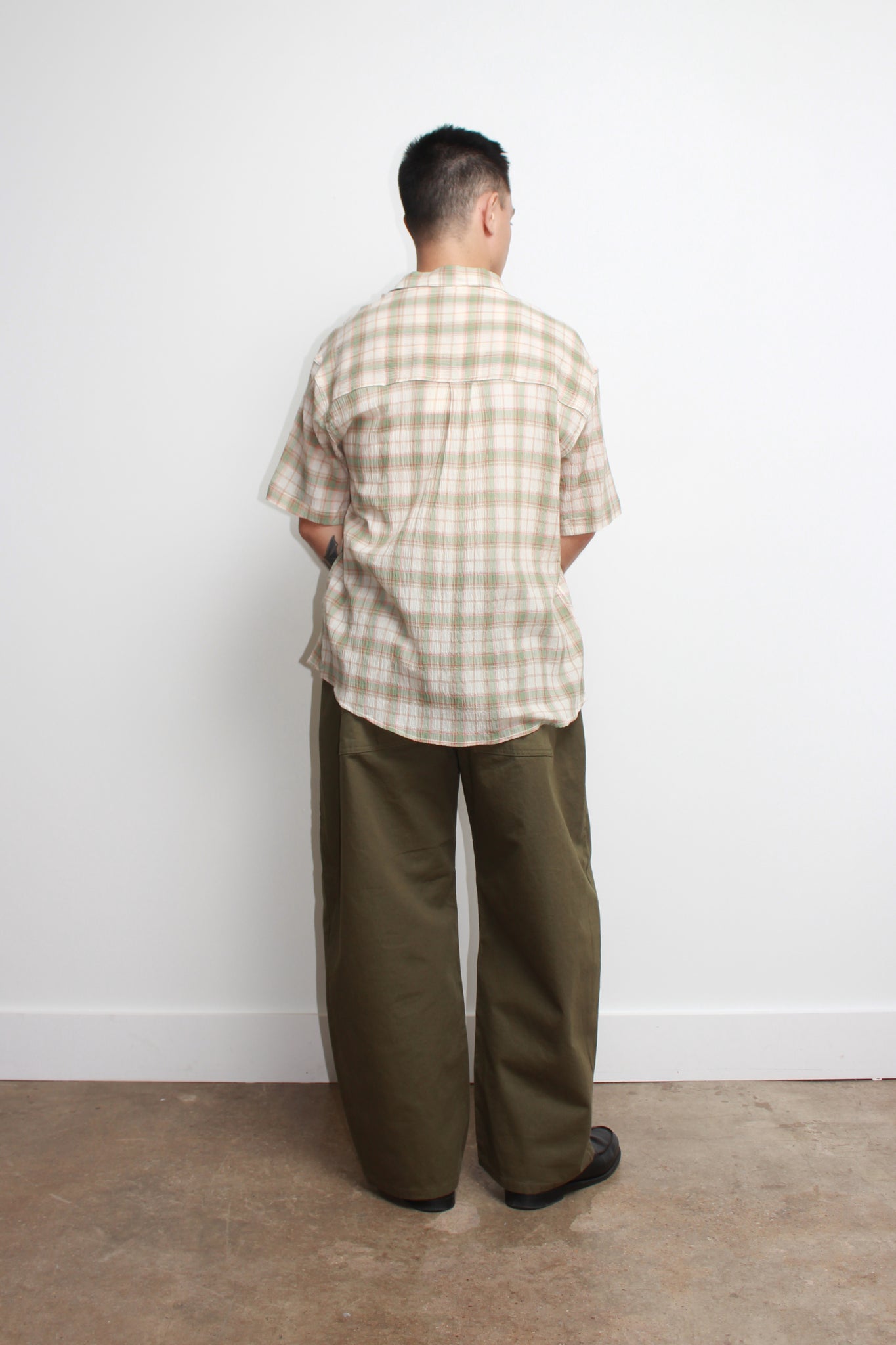 Mercury Checker Linen Shirts in Green