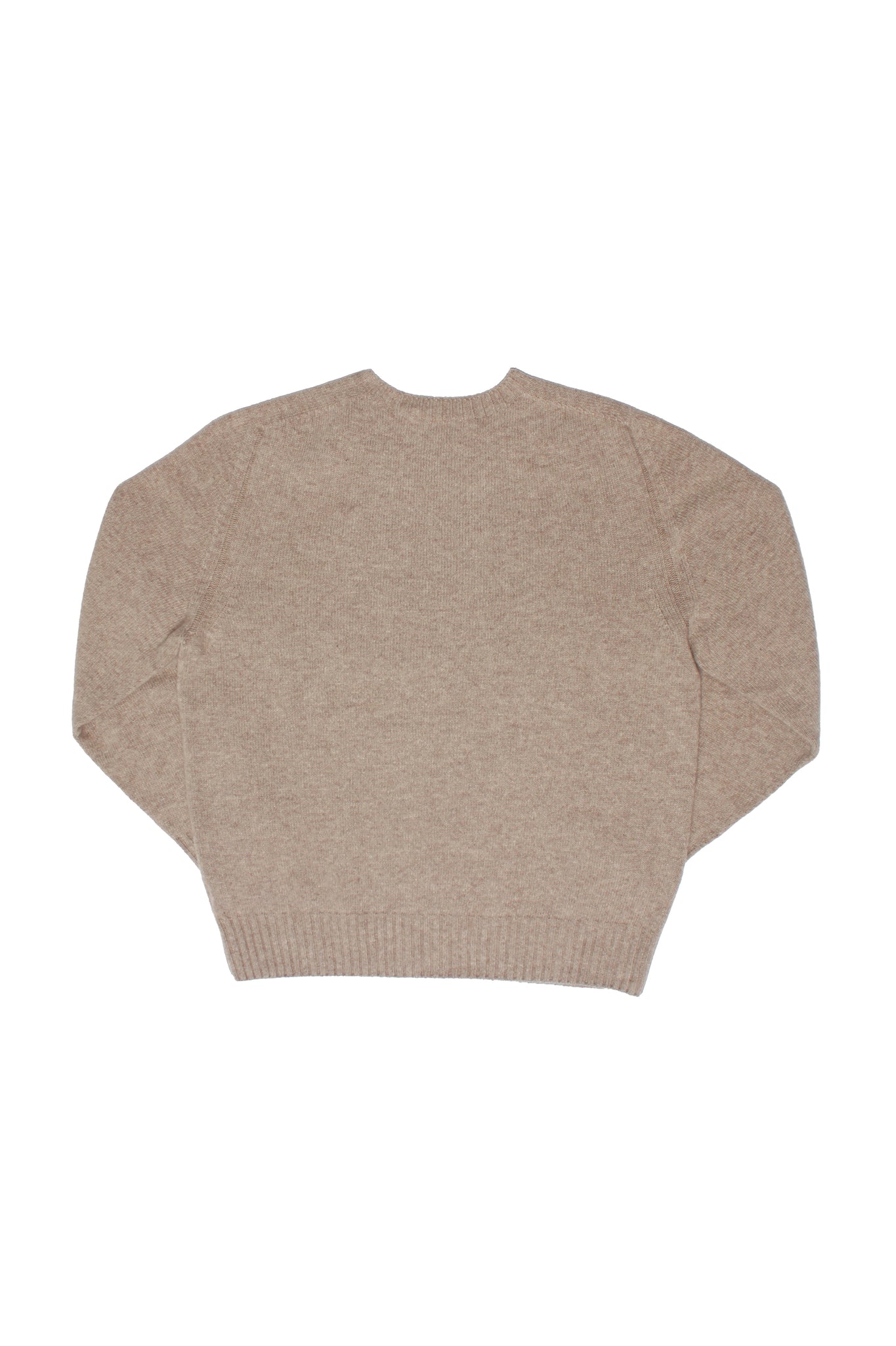 Whole garment Fine wool Sweater in Beige