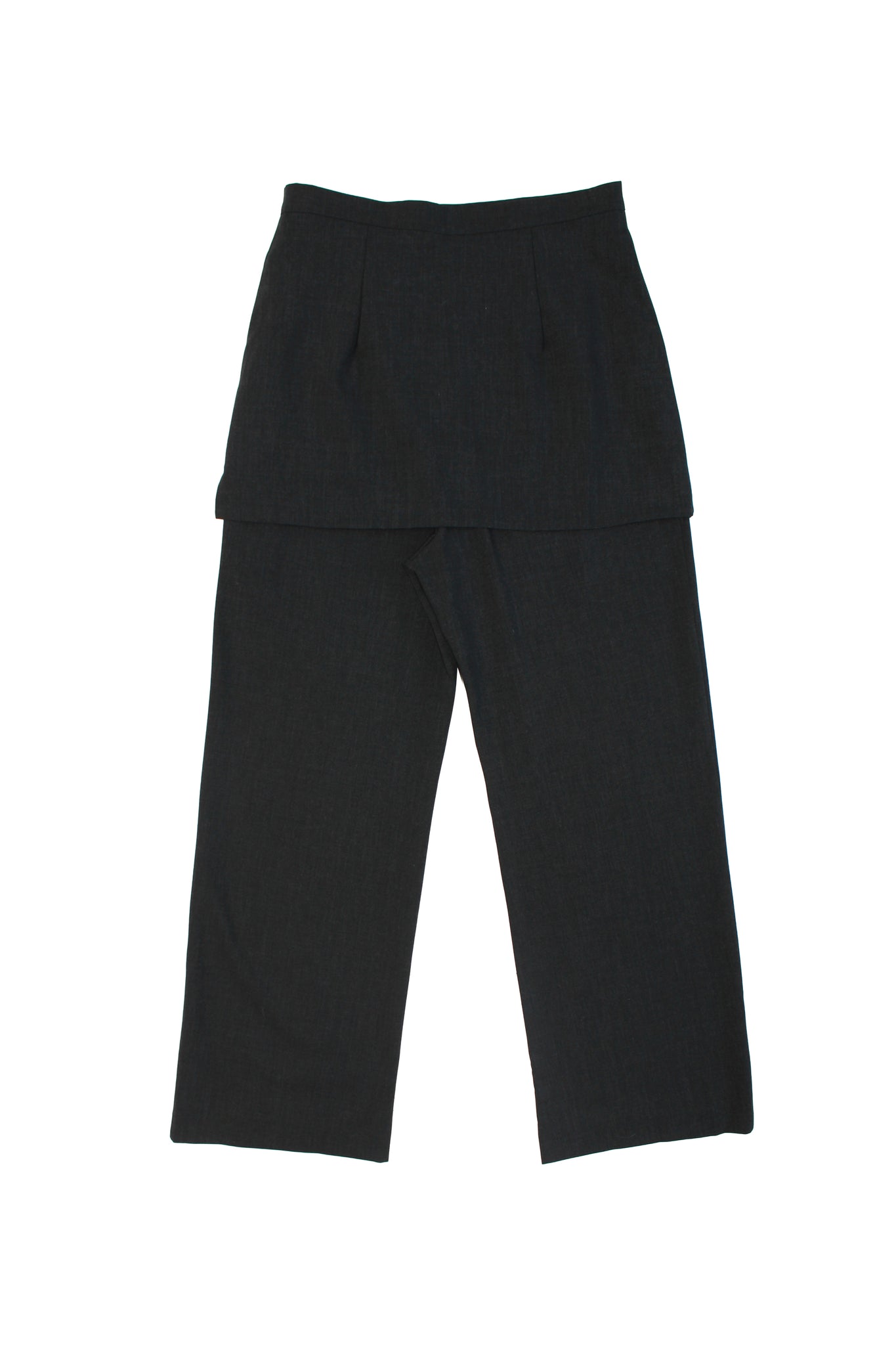 Tei Pleats Wrap Skirt Pants in Charcoal