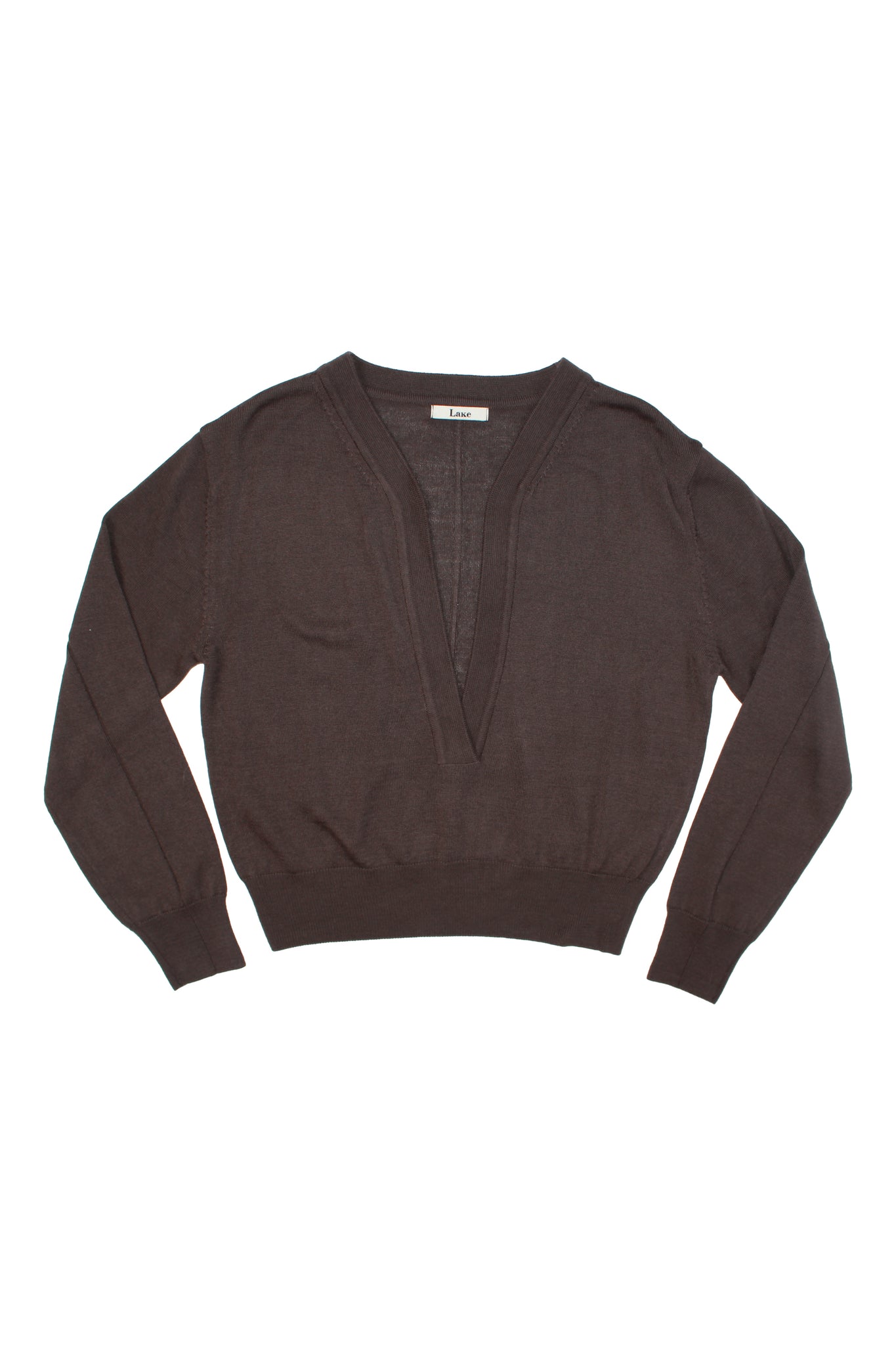 Koi Deep V-neck Knit Top in Chocolate