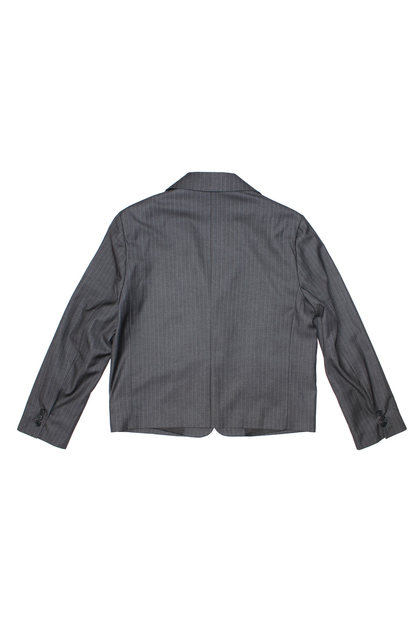 Jenna Pin Stripe Crop Blazer in Charcoal