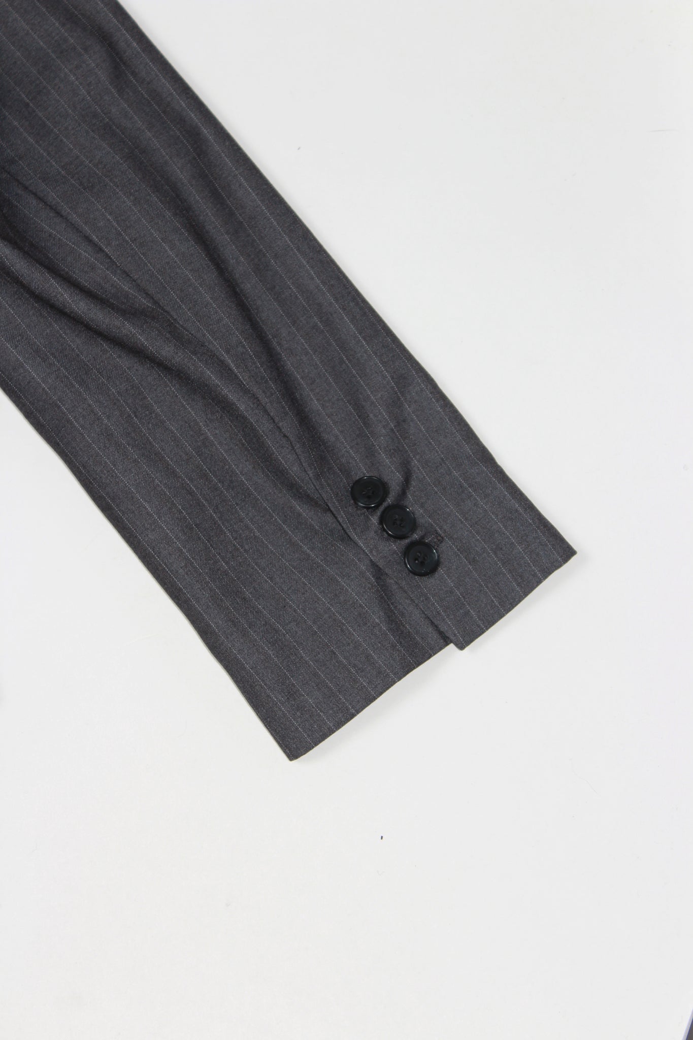 Jenna Pin Stripe Crop Blazer in Charcoal