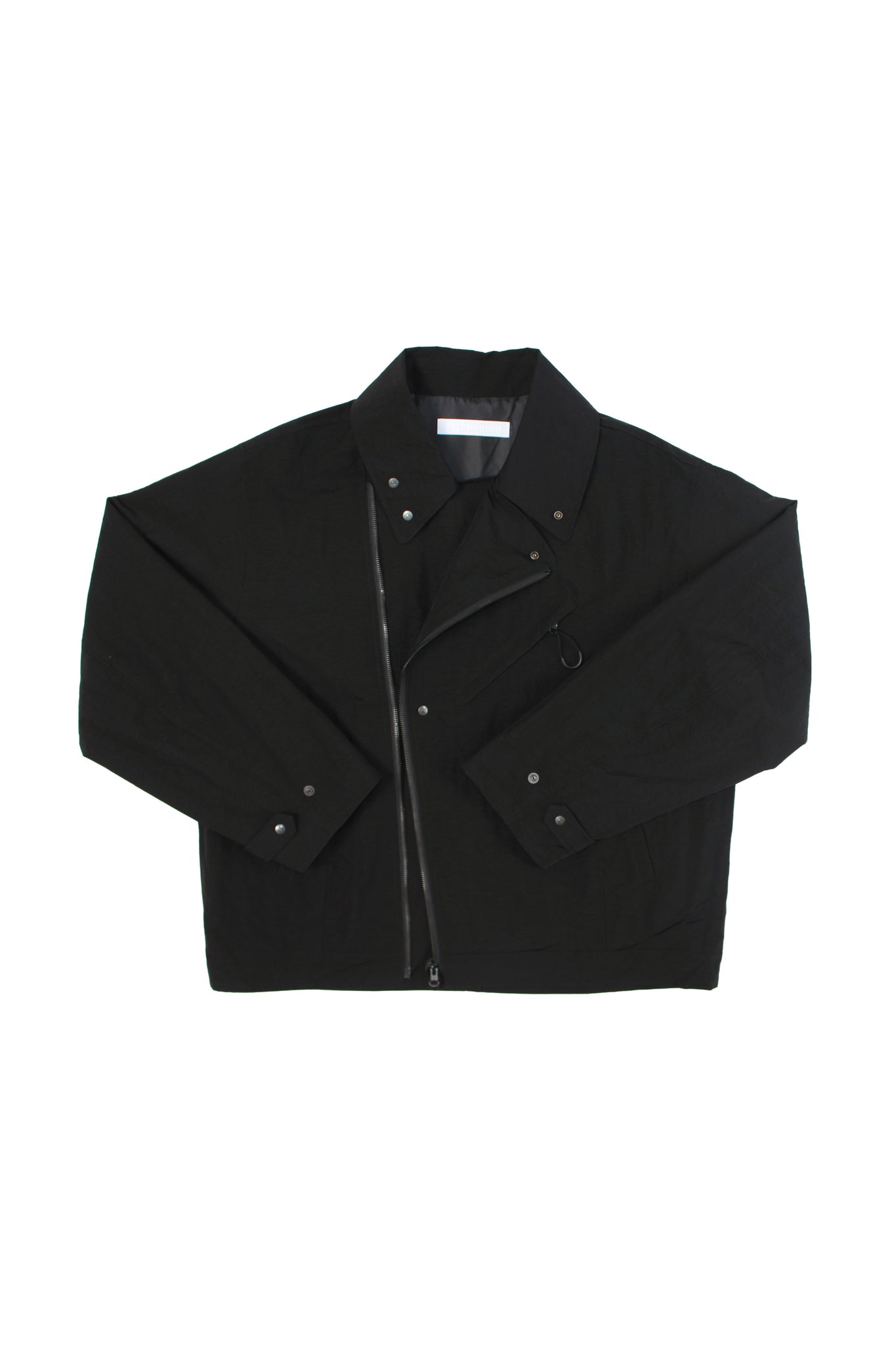 Three Way Oversized Rider Jacket in Black