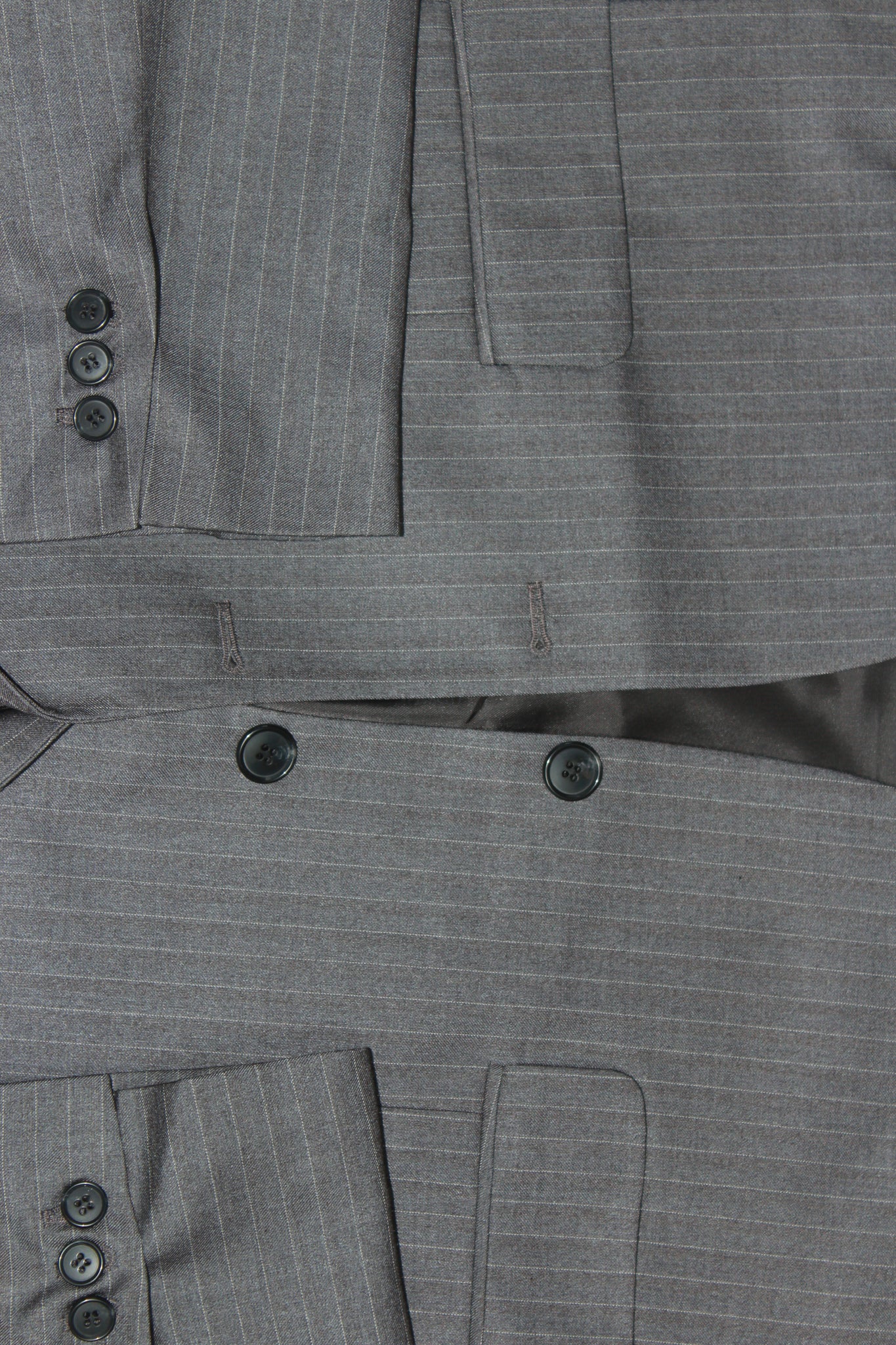Jenna Pin Stripe Crop Blazer in Charcoal