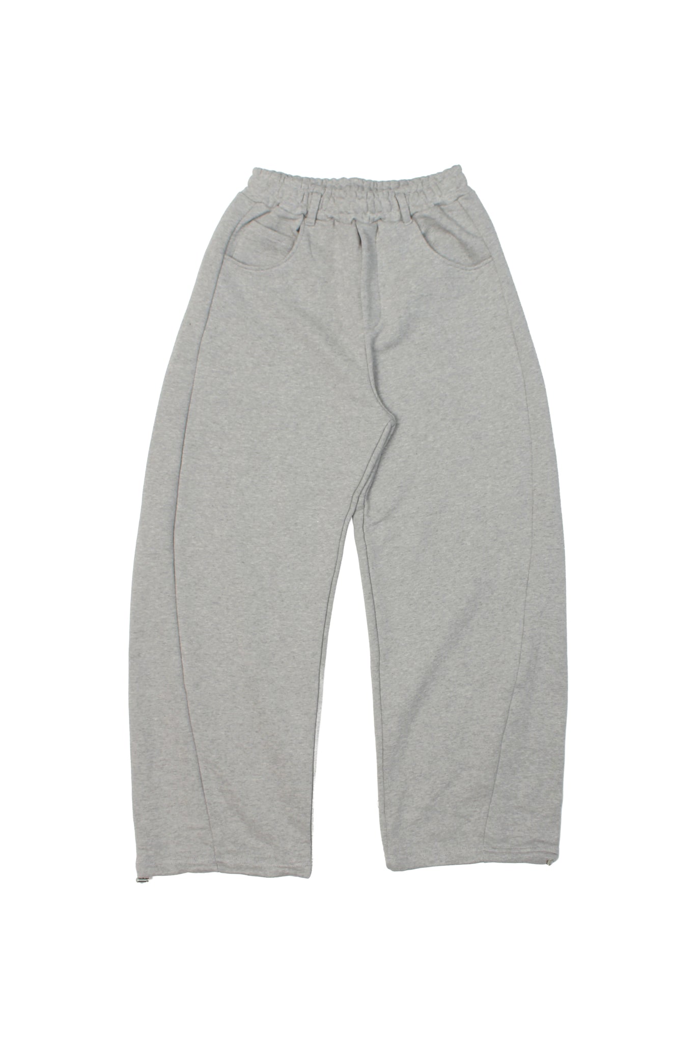 Koni Barrel Leg Sweatpants in Melange Grey