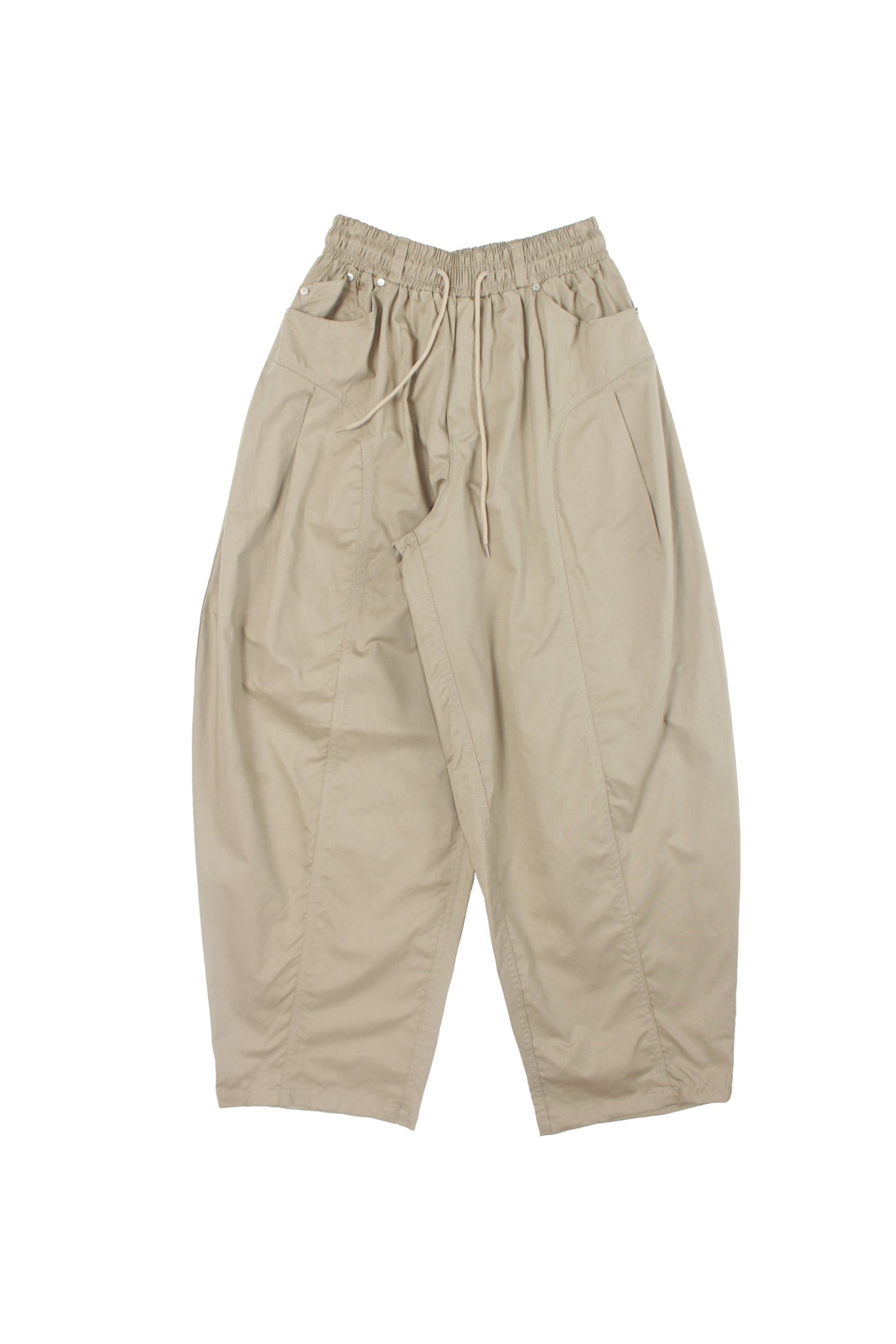 Settle Curved Barrel Leg Pant in Khaki