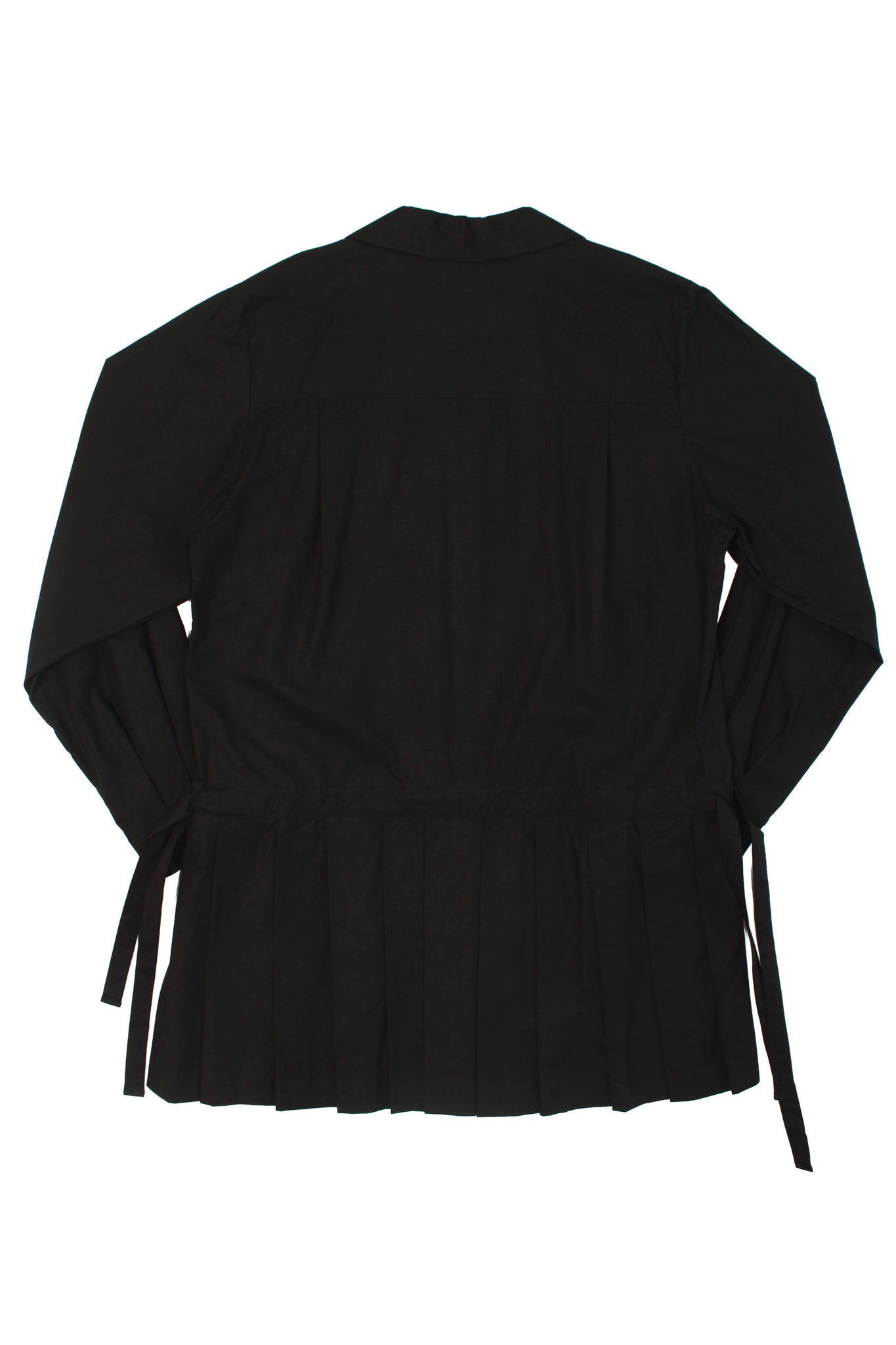 Eighty Pleats Shirt Dress in Black