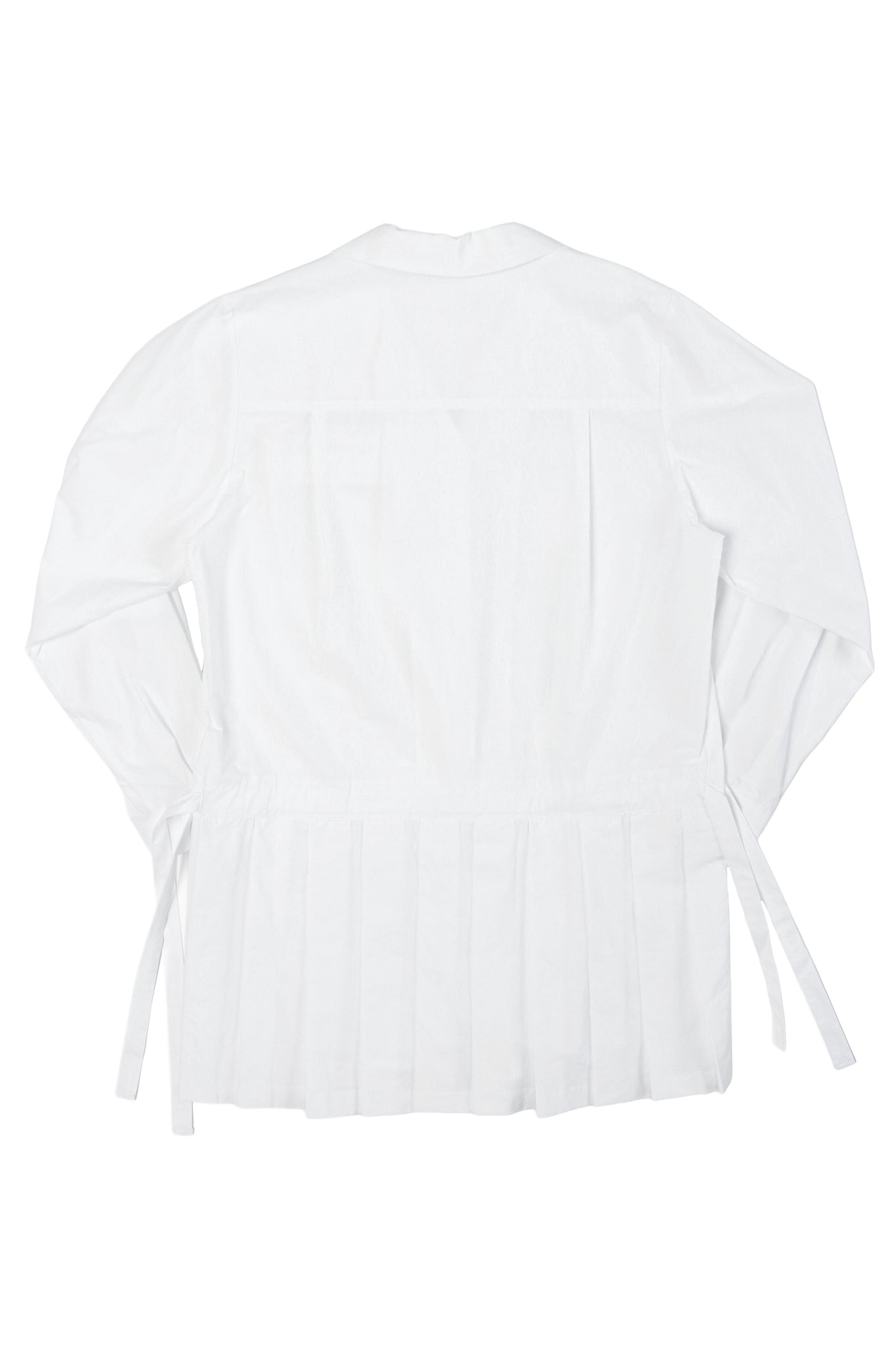 Eighty Pleats Shirt Dress in White